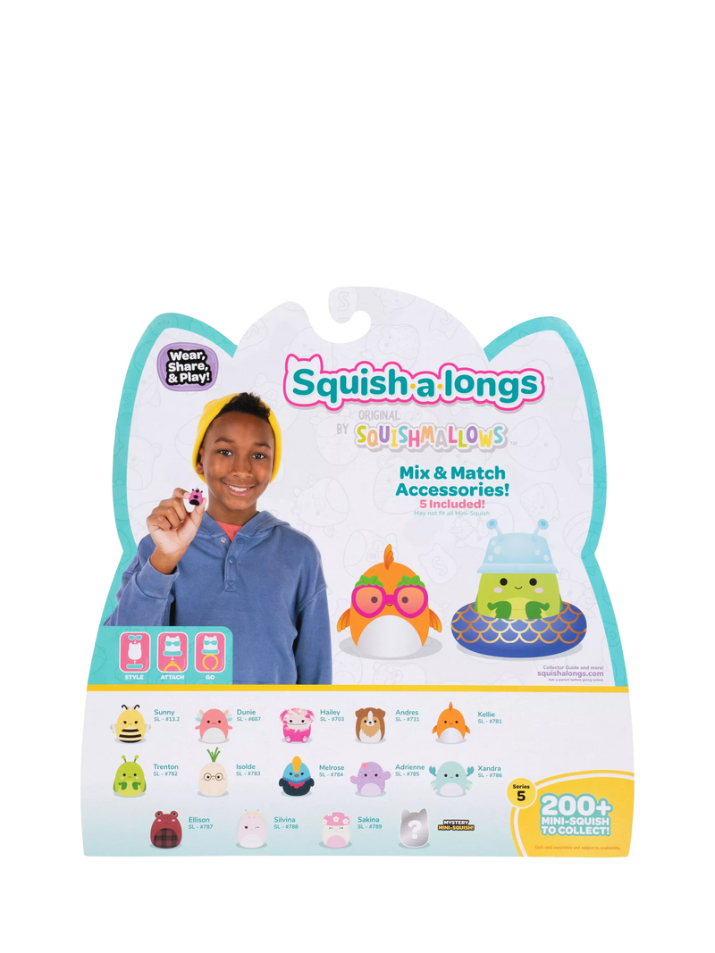 Squishmallows Squish-a-longs Mini-Squish 14-pack, imported from the UK