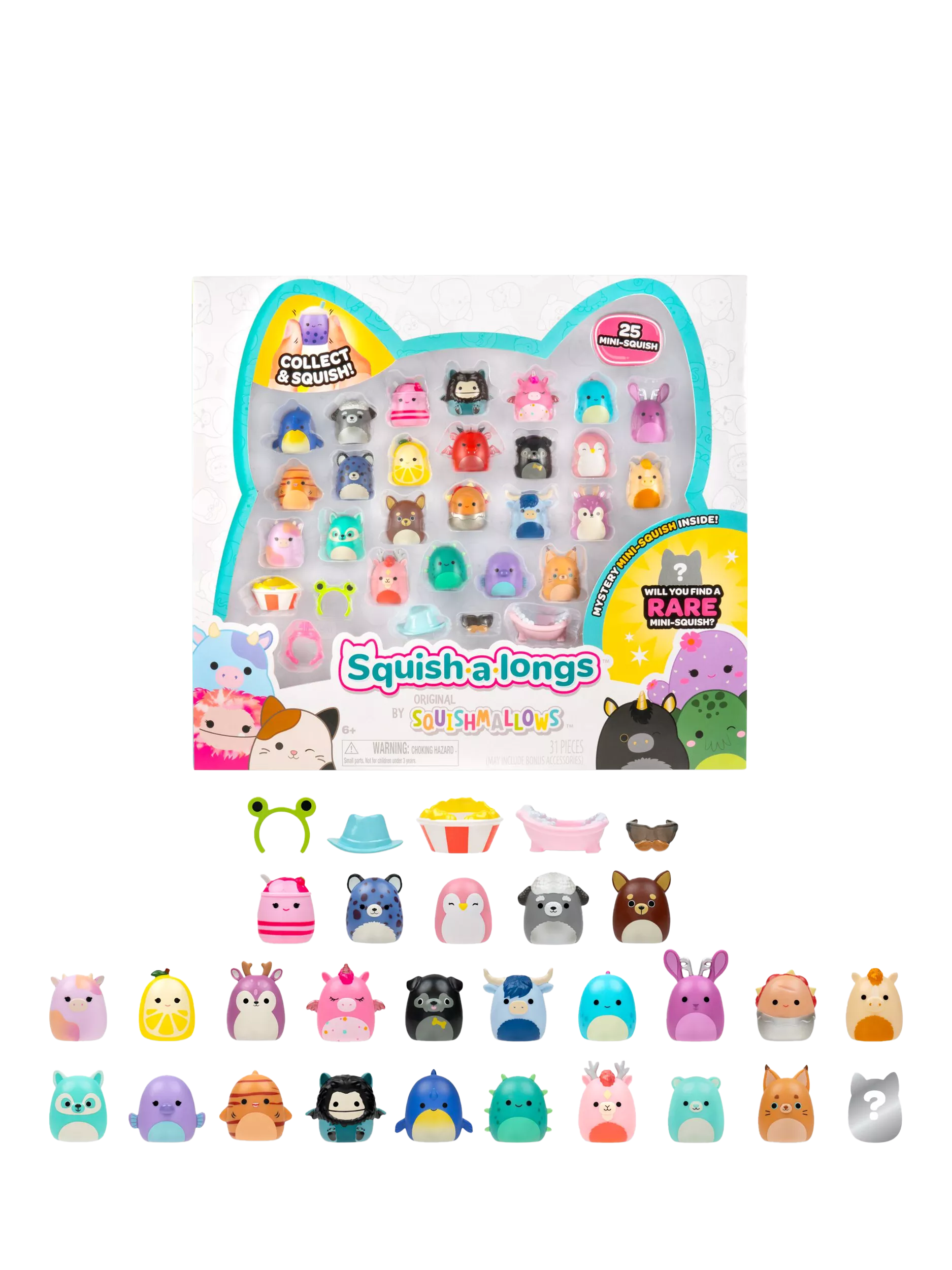 Squishmallows Squish-a-longs Mini-Squish 25-pack Style 1 Wave 5, imported from the UK