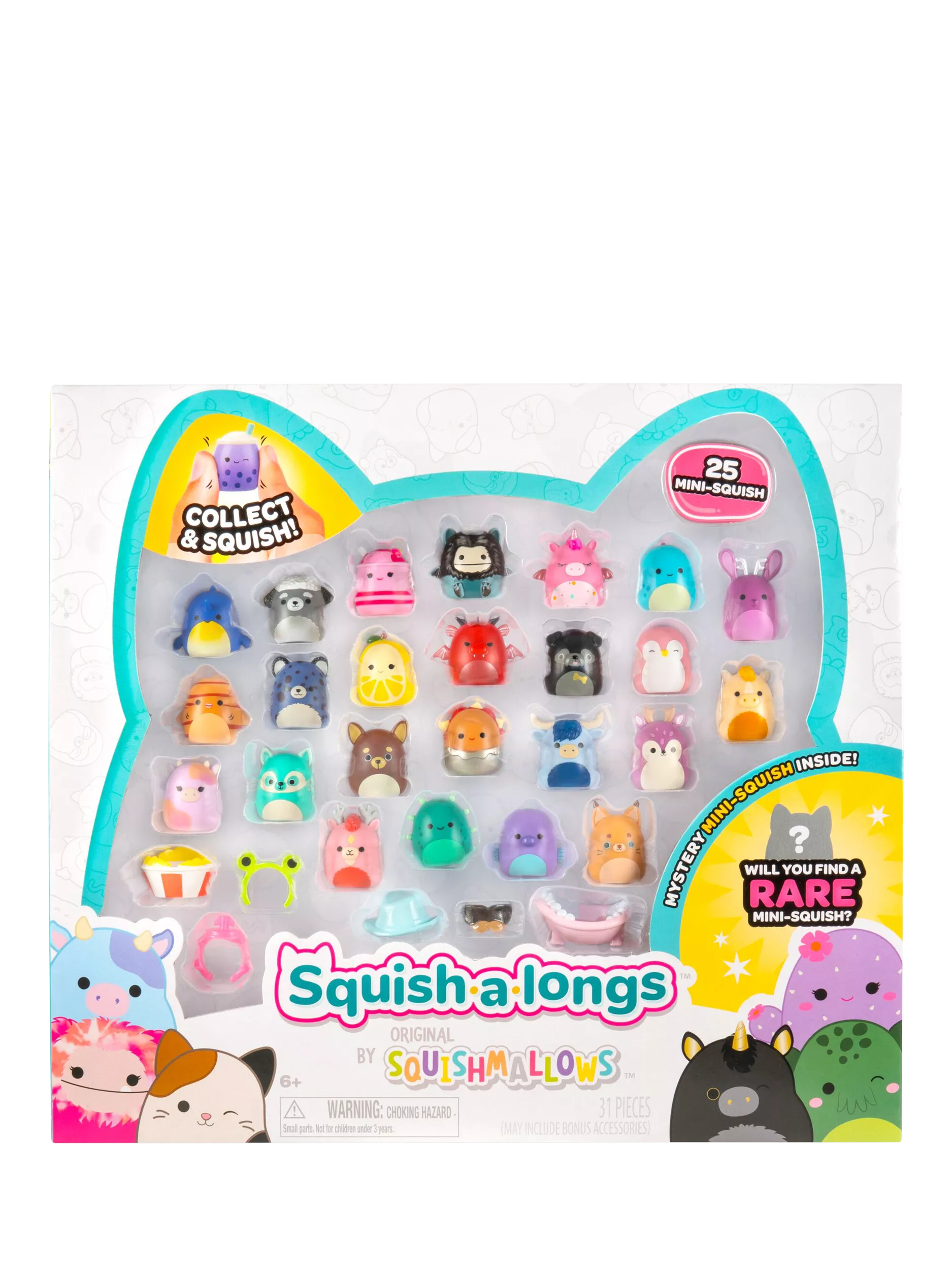 Squishmallows Squish-a-longs Mini-Squish 25-pack Style 1 Wave 5, imported from the UK