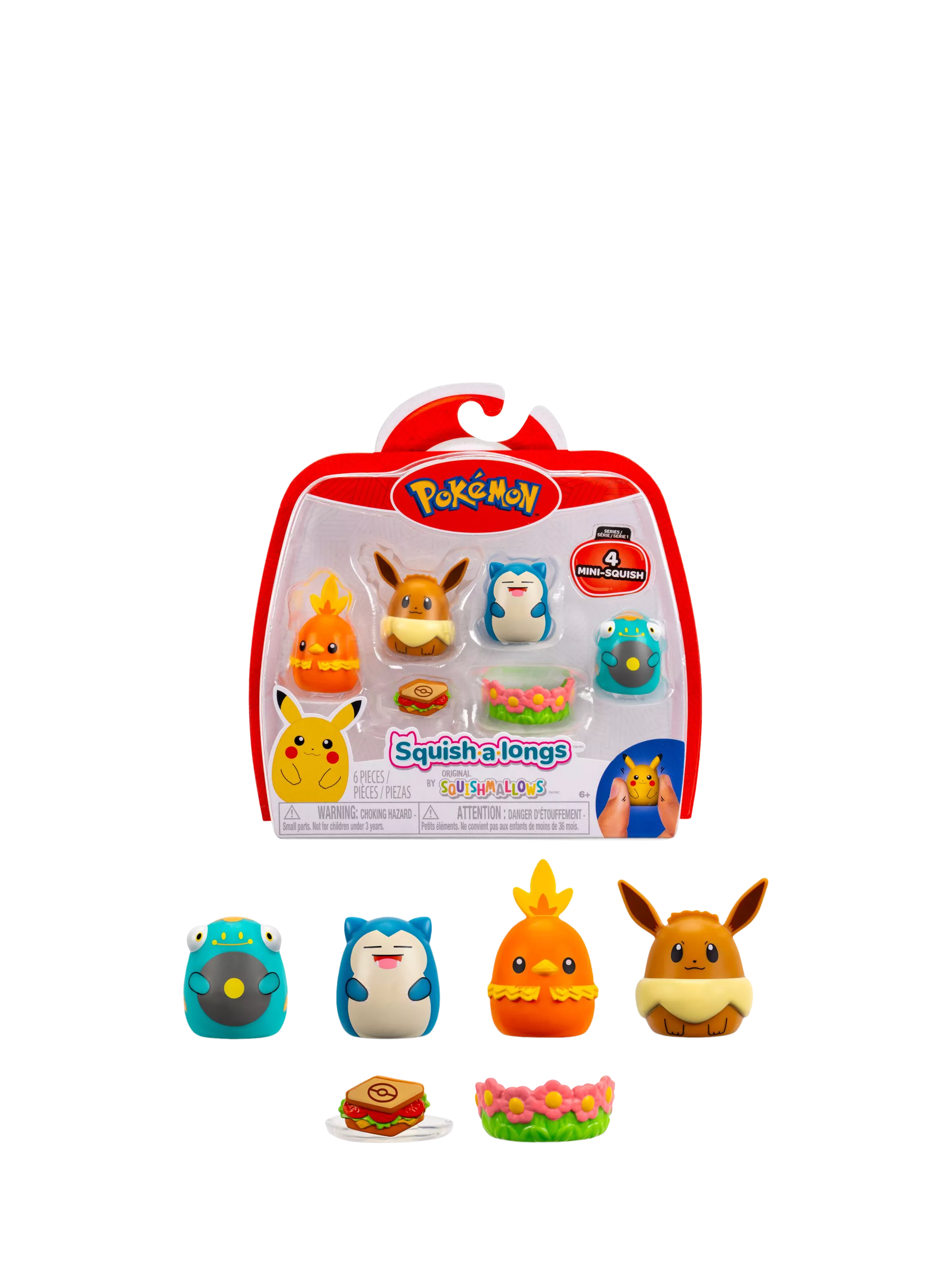 Squishmallows Pokémon Mini-Squish pack of 4 (British brand)