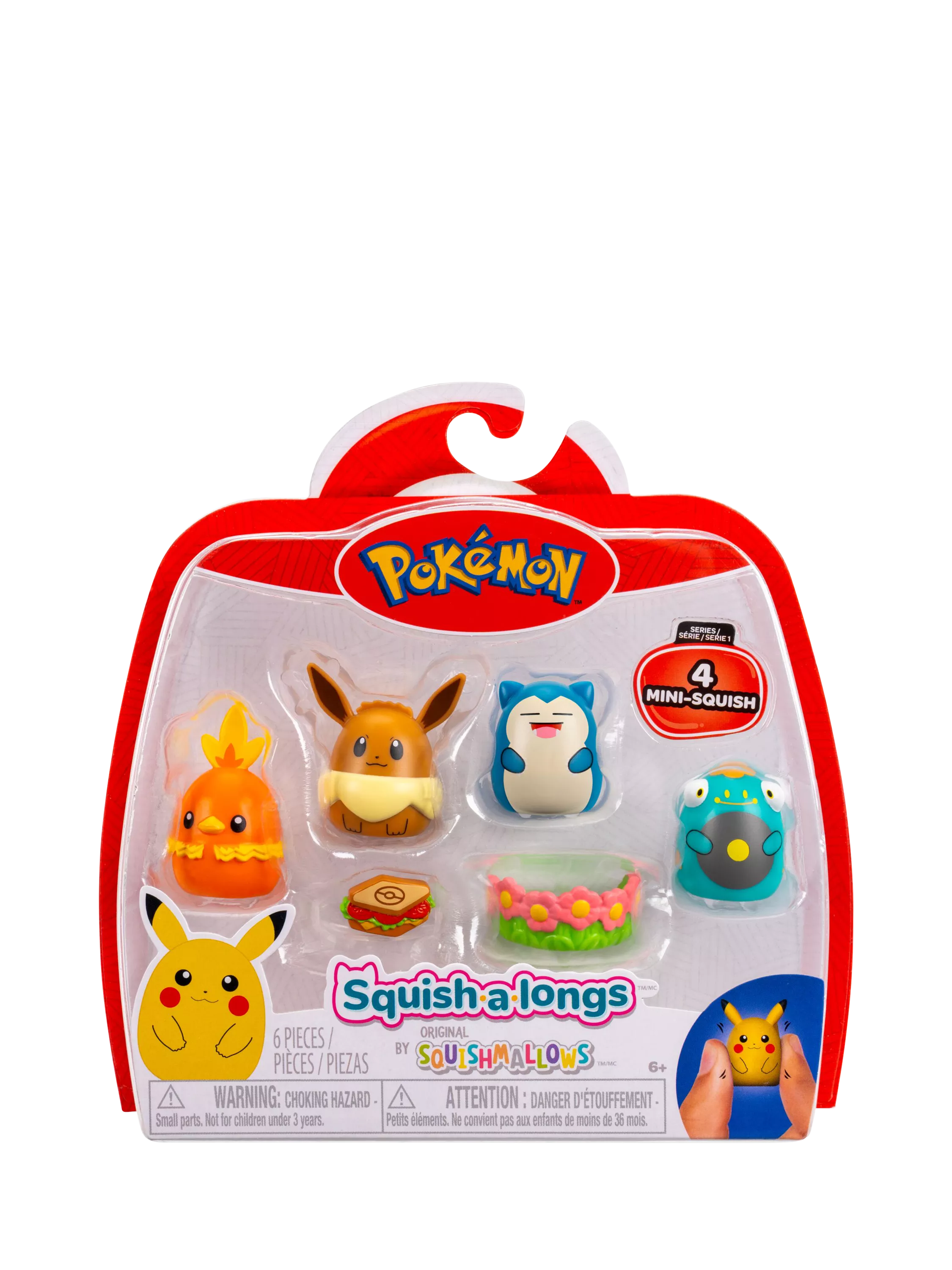Squishmallows Pokémon Mini-Squish pack of 4 (British brand)