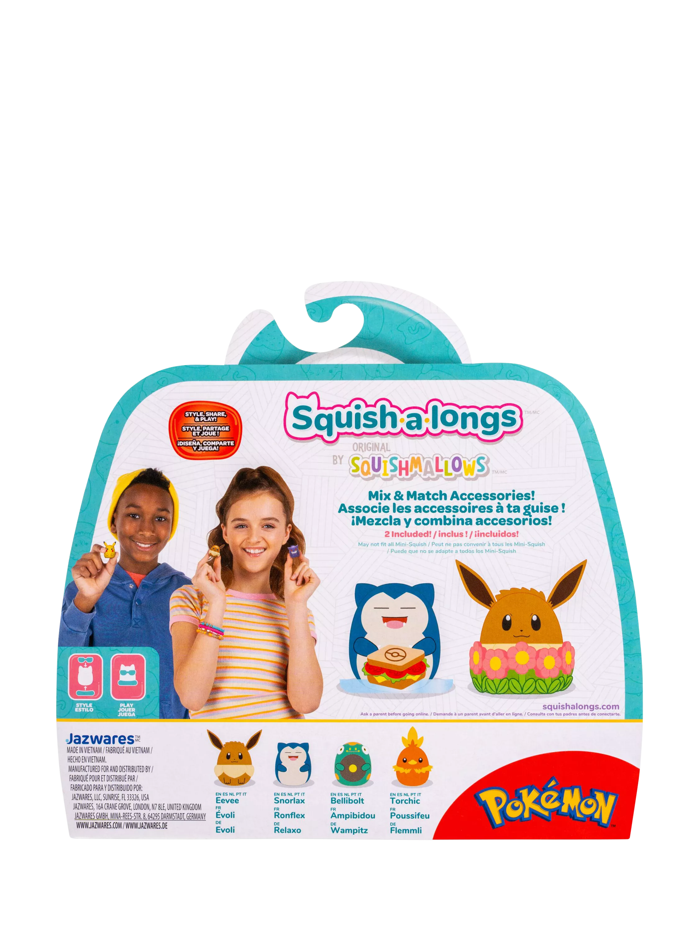 Squishmallows Pokémon Mini-Squish pack of 4 (British brand)