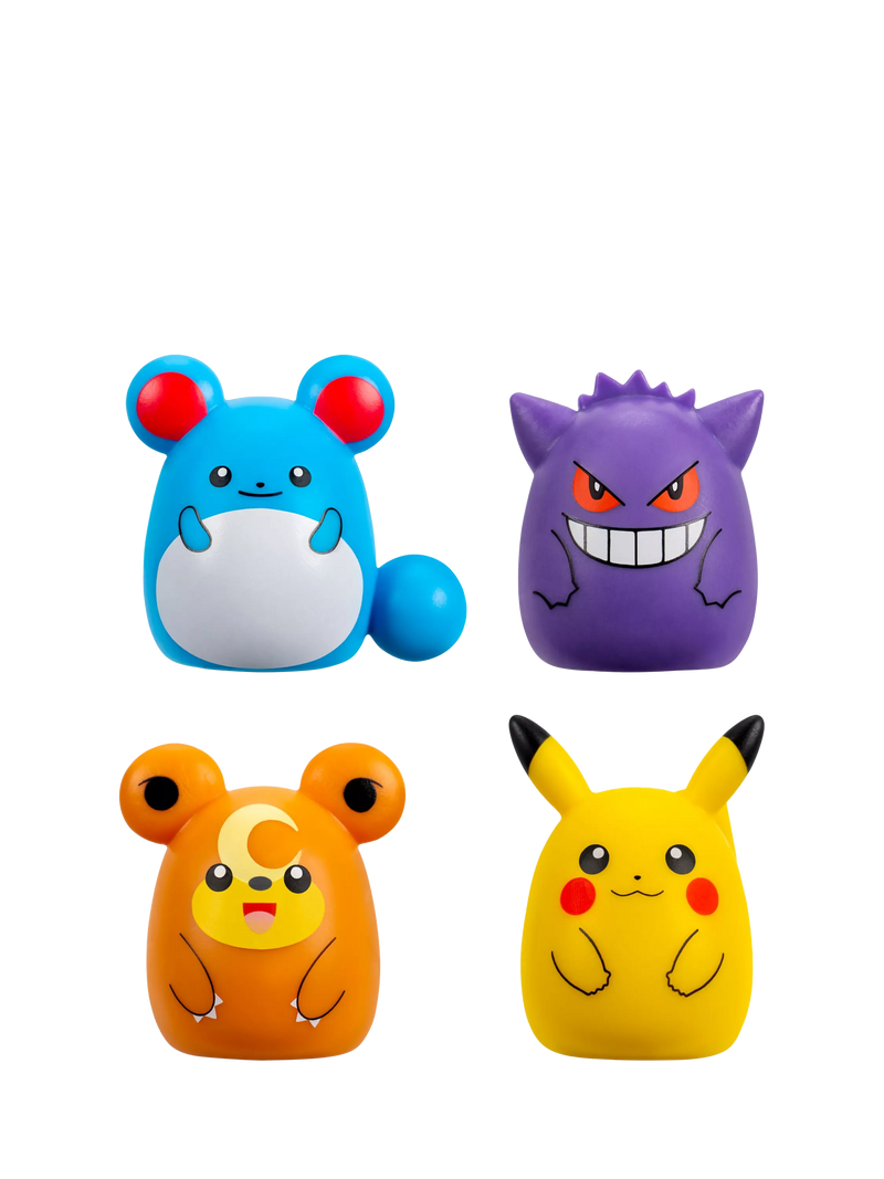 Squishmallows Pokémon Mini-Squish pack of 4 characters, imported from the UK