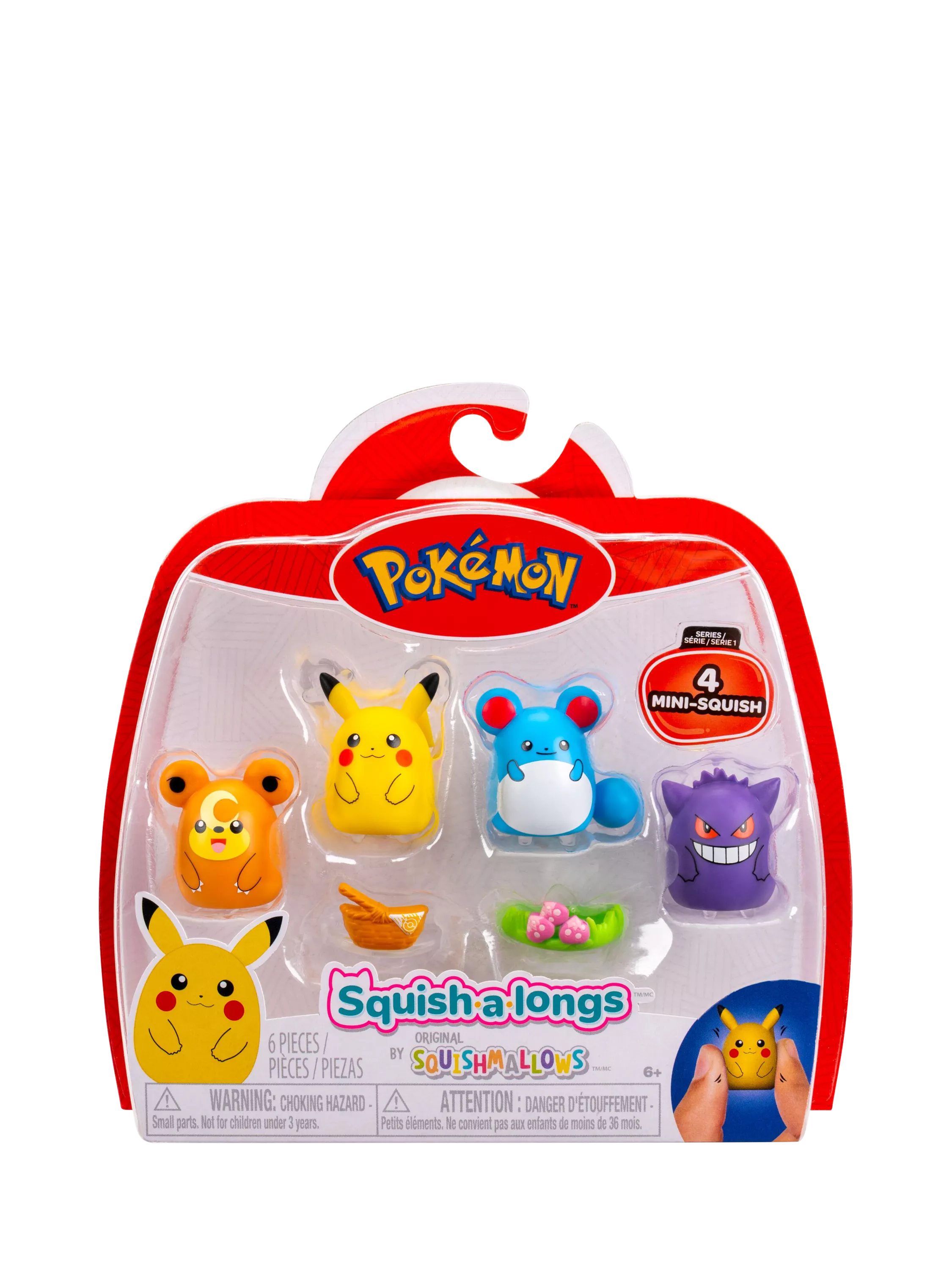 Squishmallows Pokémon Mini-Squish pack of 4 characters, imported from the UK
