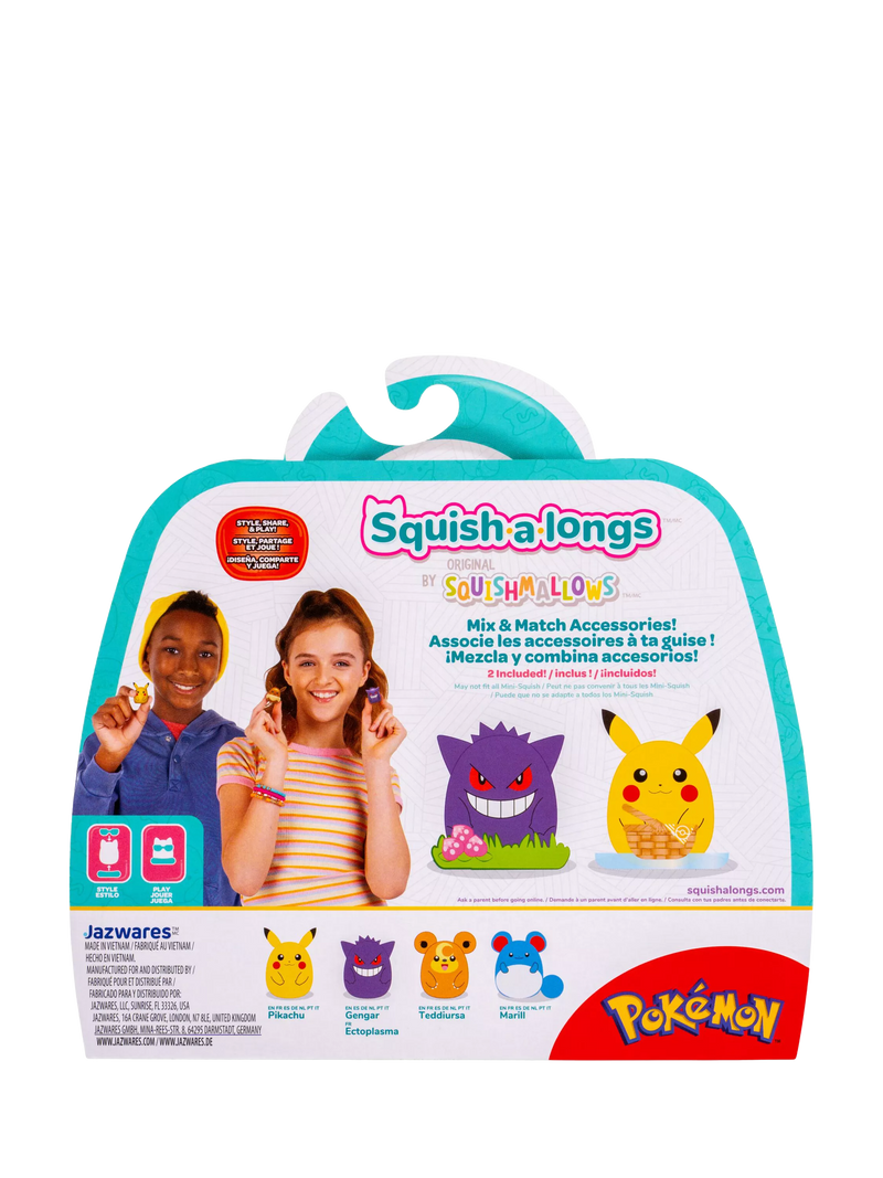 Squishmallows Pokémon Mini-Squish pack of 4 characters, imported from the UK