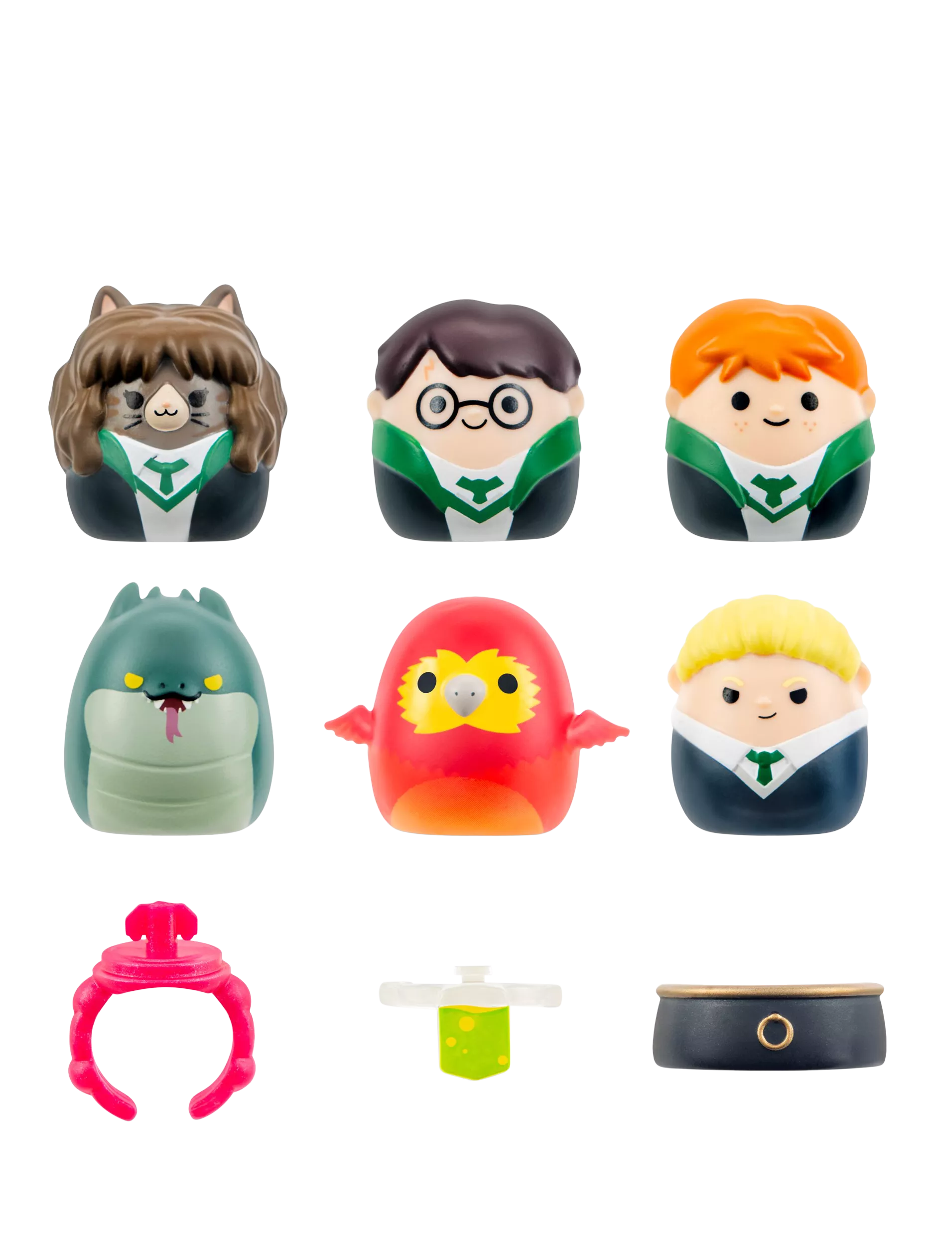Squishmallows Harry Potter Mini-Squish pack of 6 with accessories, imported from the UK