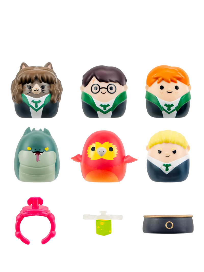 Squishmallows Harry Potter Mini-Squish pack of 6 with accessories, imported from the UK