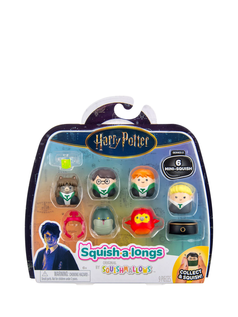 Squishmallows Harry Potter Mini-Squish pack of 6 with accessories, imported from the UK