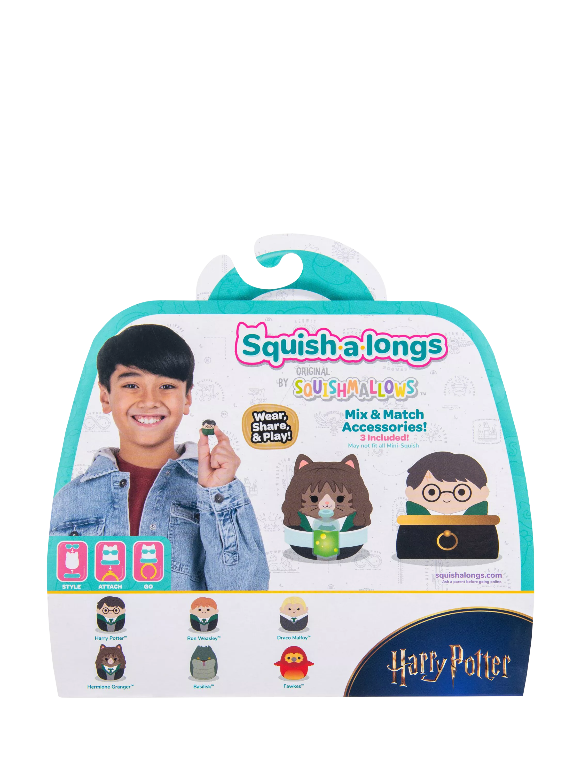 Squishmallows Harry Potter Mini-Squish pack of 6 with accessories, imported from the UK