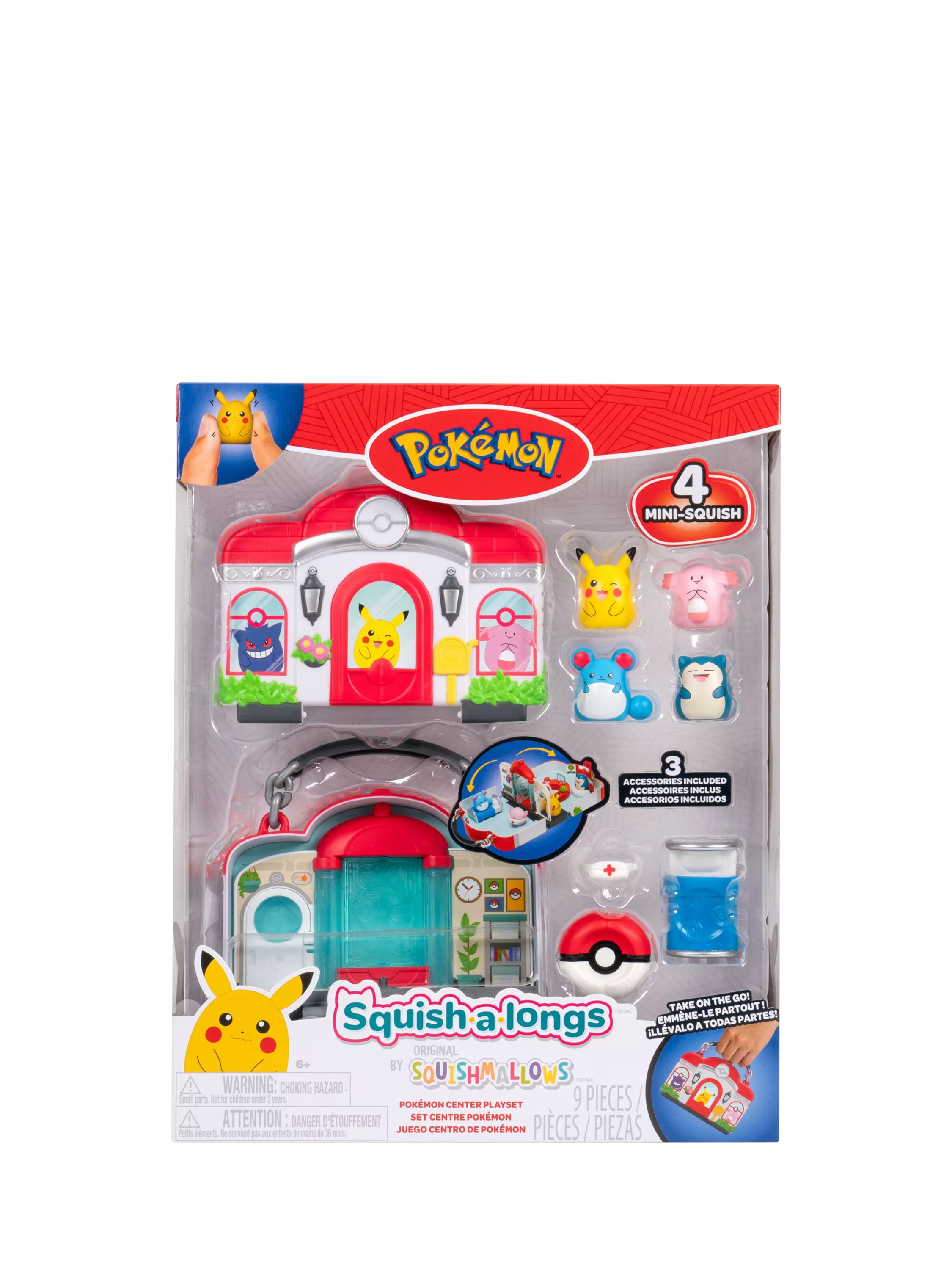 Squishmallows Pokémon Centre playset with Mini-Squish characters, UK version