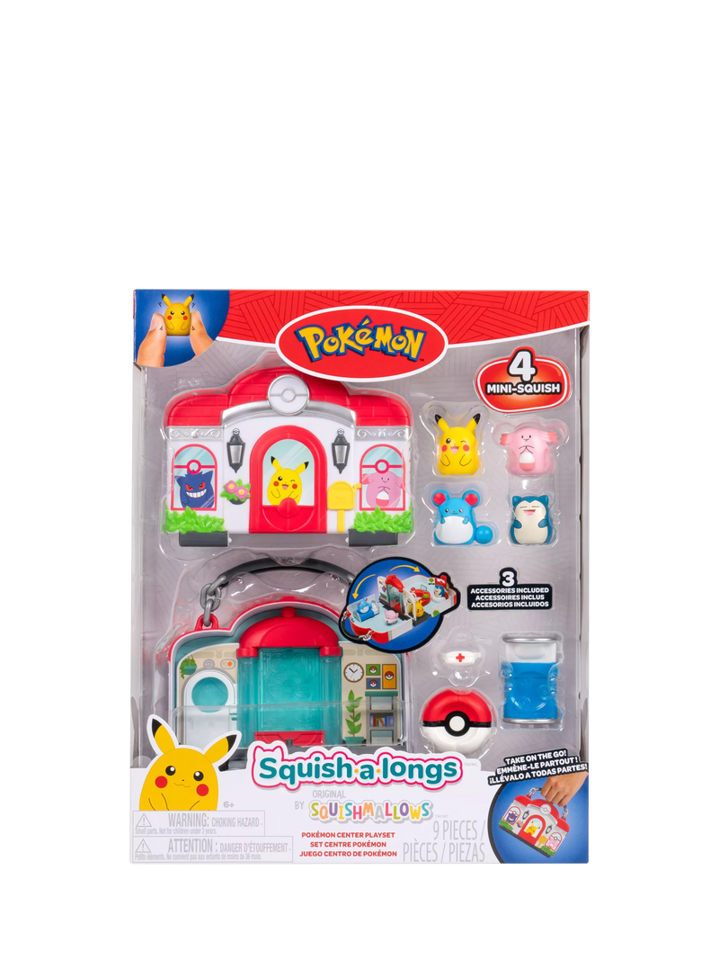 Squishmallows Pokémon Centre playset with Mini-Squish characters, UK version