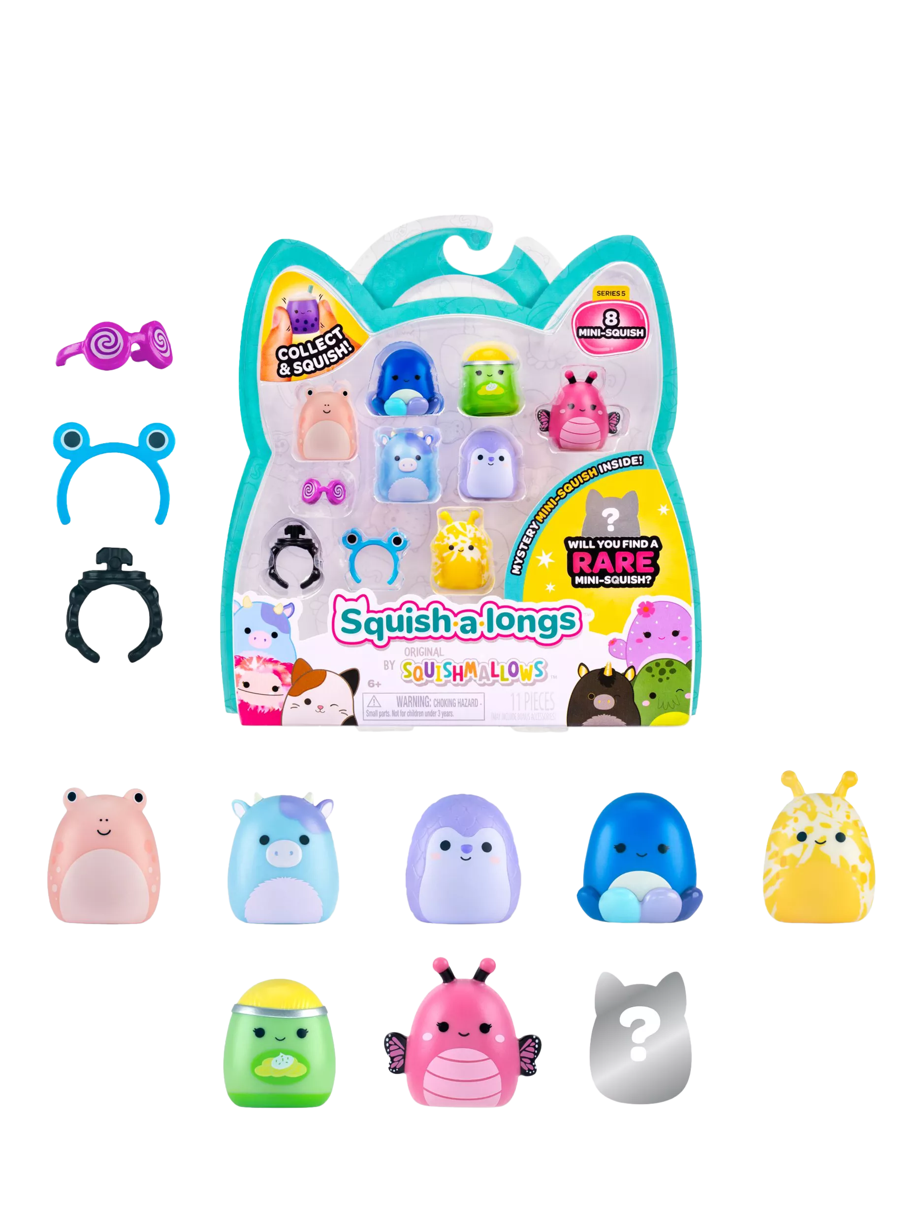 Squishmallows Squish-a-longs Mini-Squish pack of 8 (British brand)