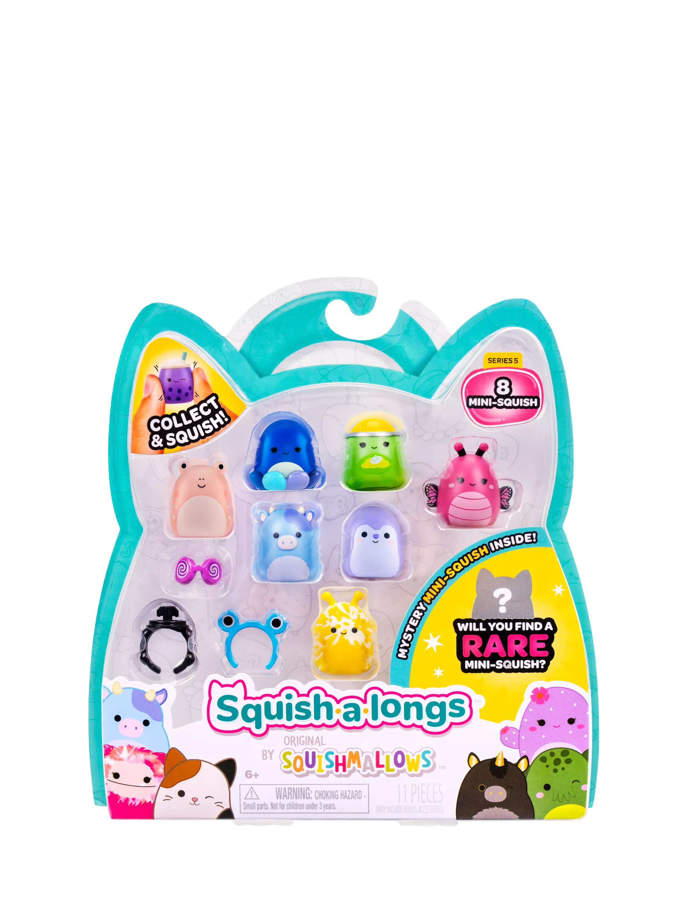 Squishmallows Squish-a-longs Mini-Squish pack of 8 (British brand)