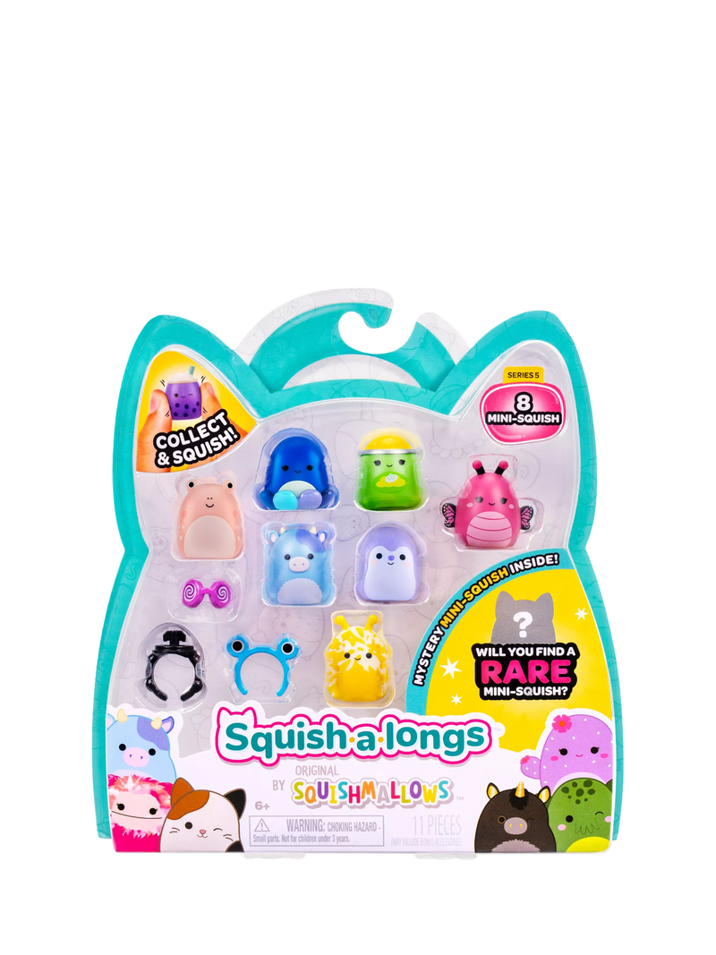 Squishmallows Squish-a-longs Mini-Squish pack of 8 (British brand)
