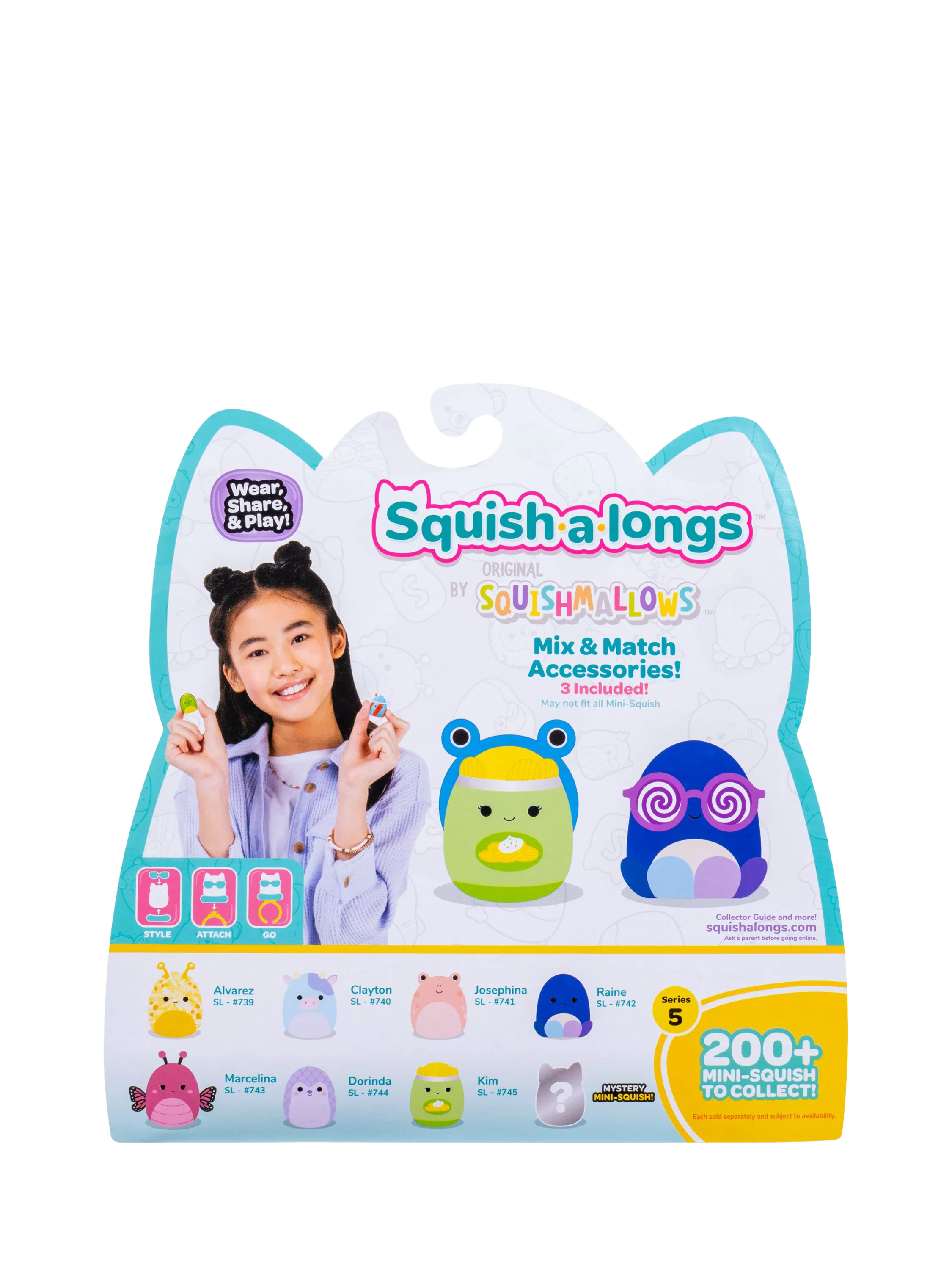 Squishmallows Squish-a-longs Mini-Squish pack of 8 (British brand)