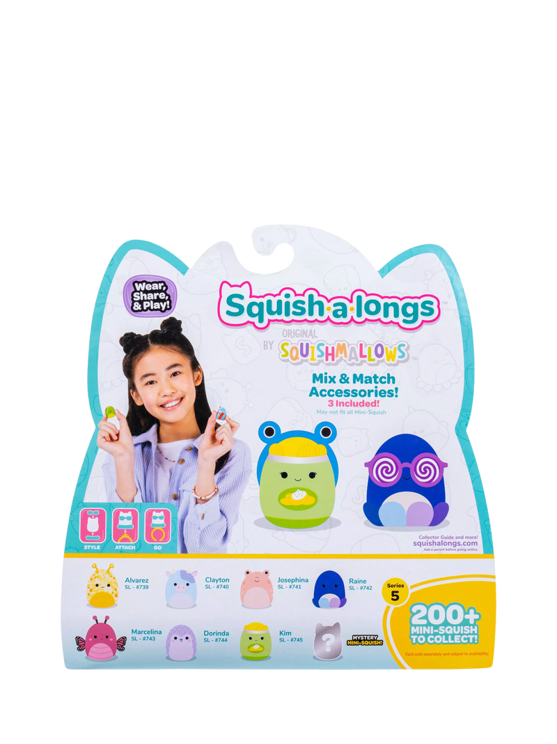 Squishmallows Squish-a-longs Mini-Squish pack of 8 (British brand)