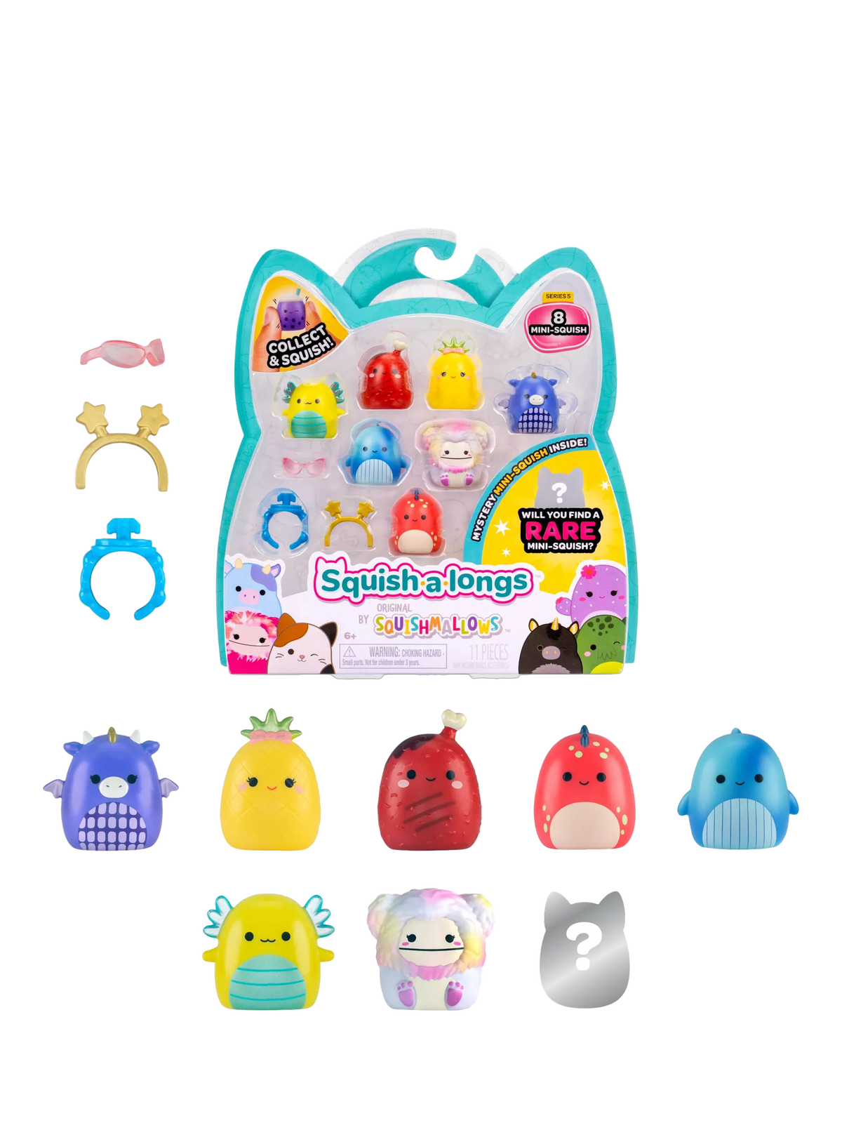 Squishmallows Squish-a-longs mini-squish 8-pack - British product