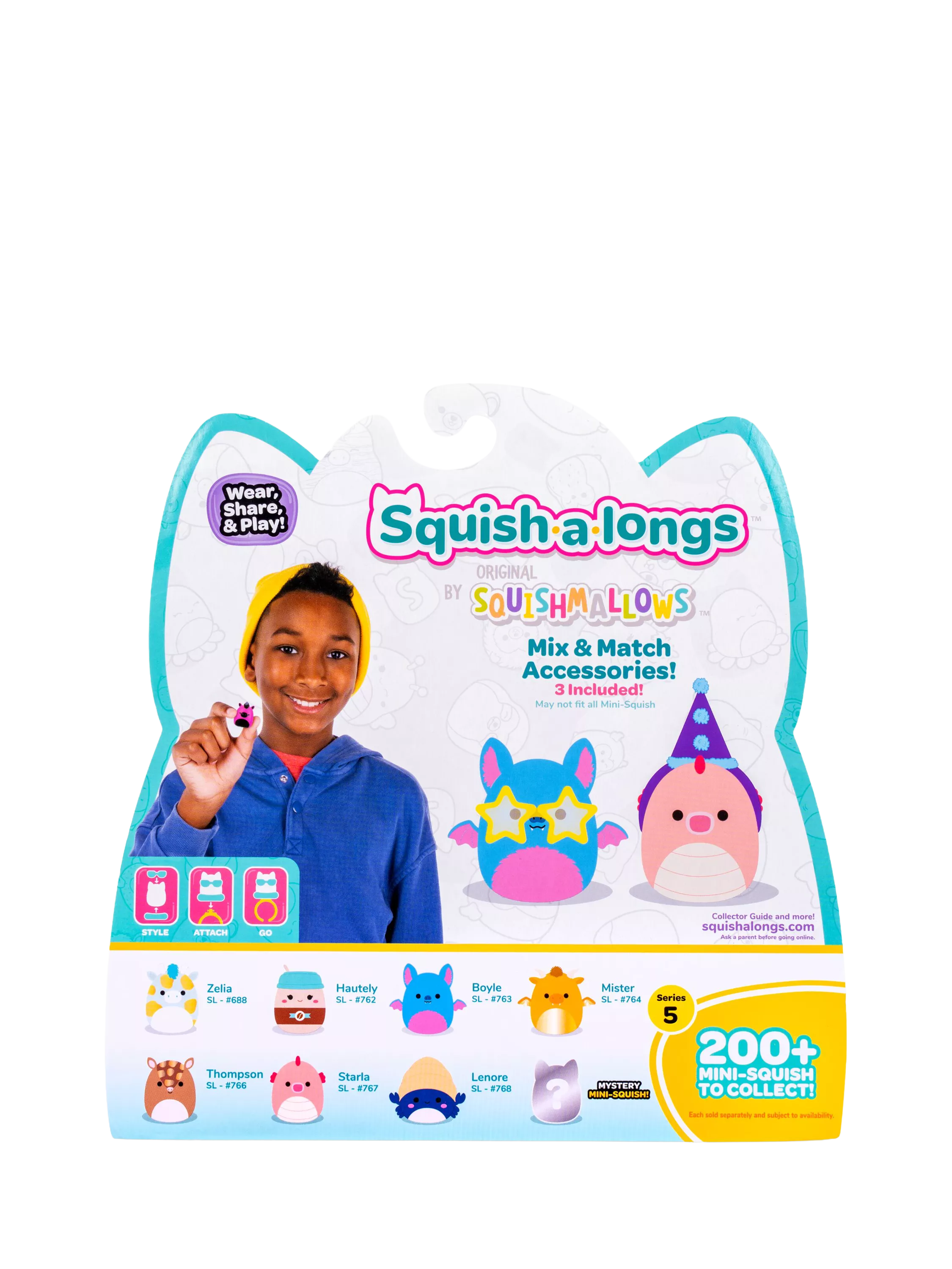 Squishmallows Squish-a-longs Mini-Squish pack of 8, UK version