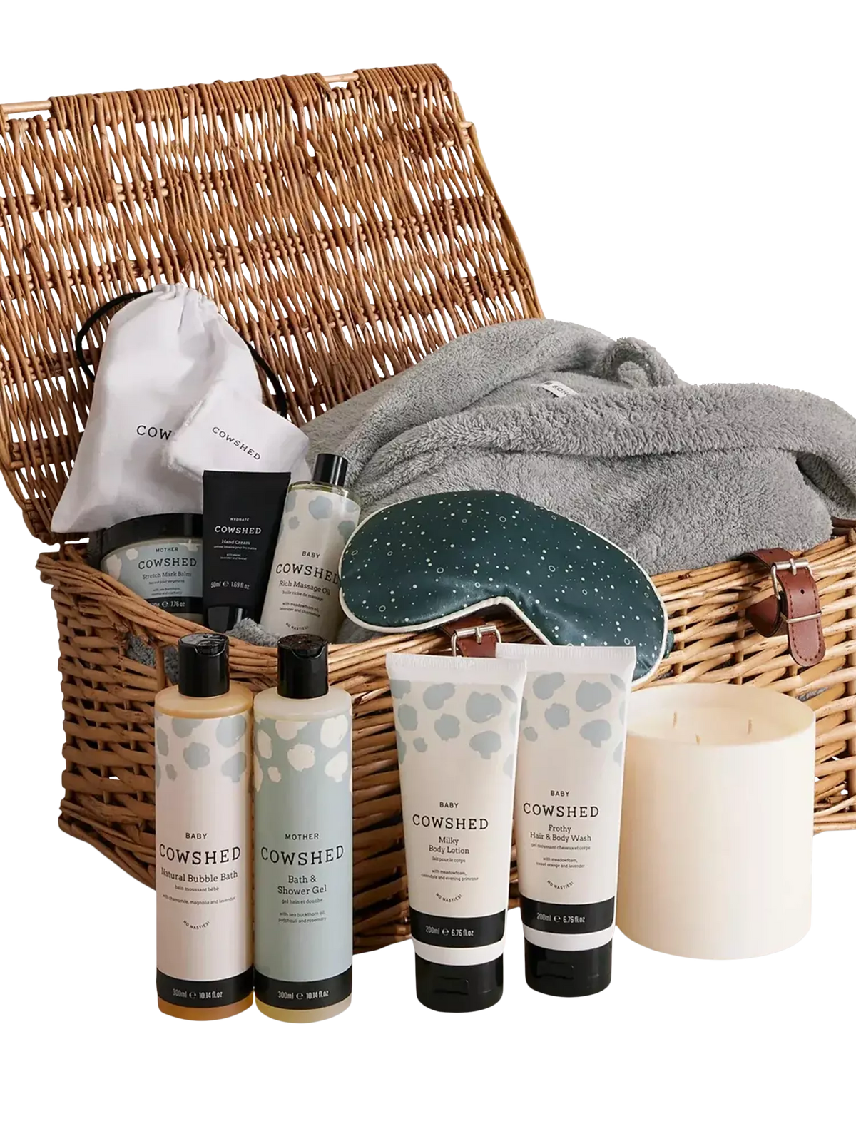 Cowshed Mother & Baby wicker hamper - British product