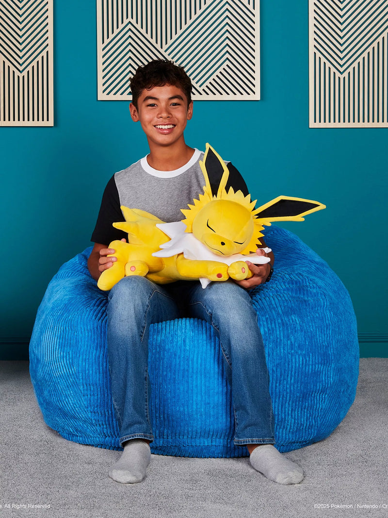 Pokémon sleeping Jolteon plush toy 45cm, imported from the UK