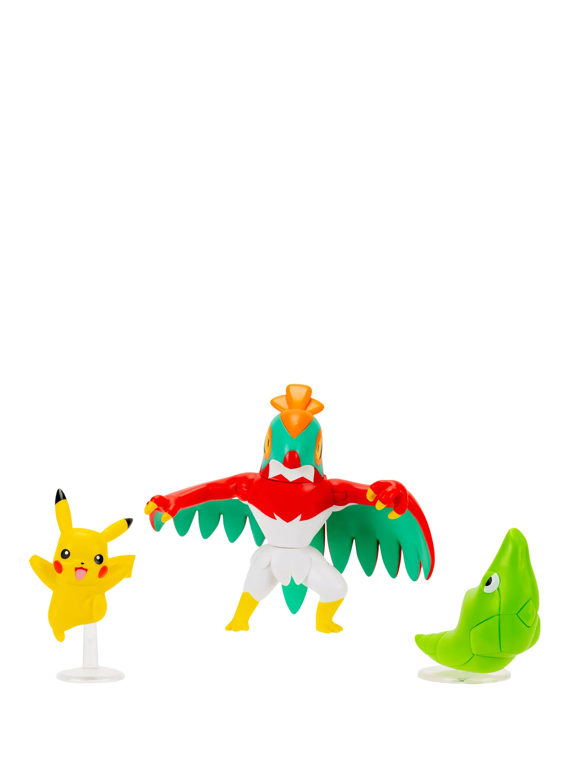 Pokémon battle figures pack of 3 Pikachu Metapod Hawlucha (British brand)
