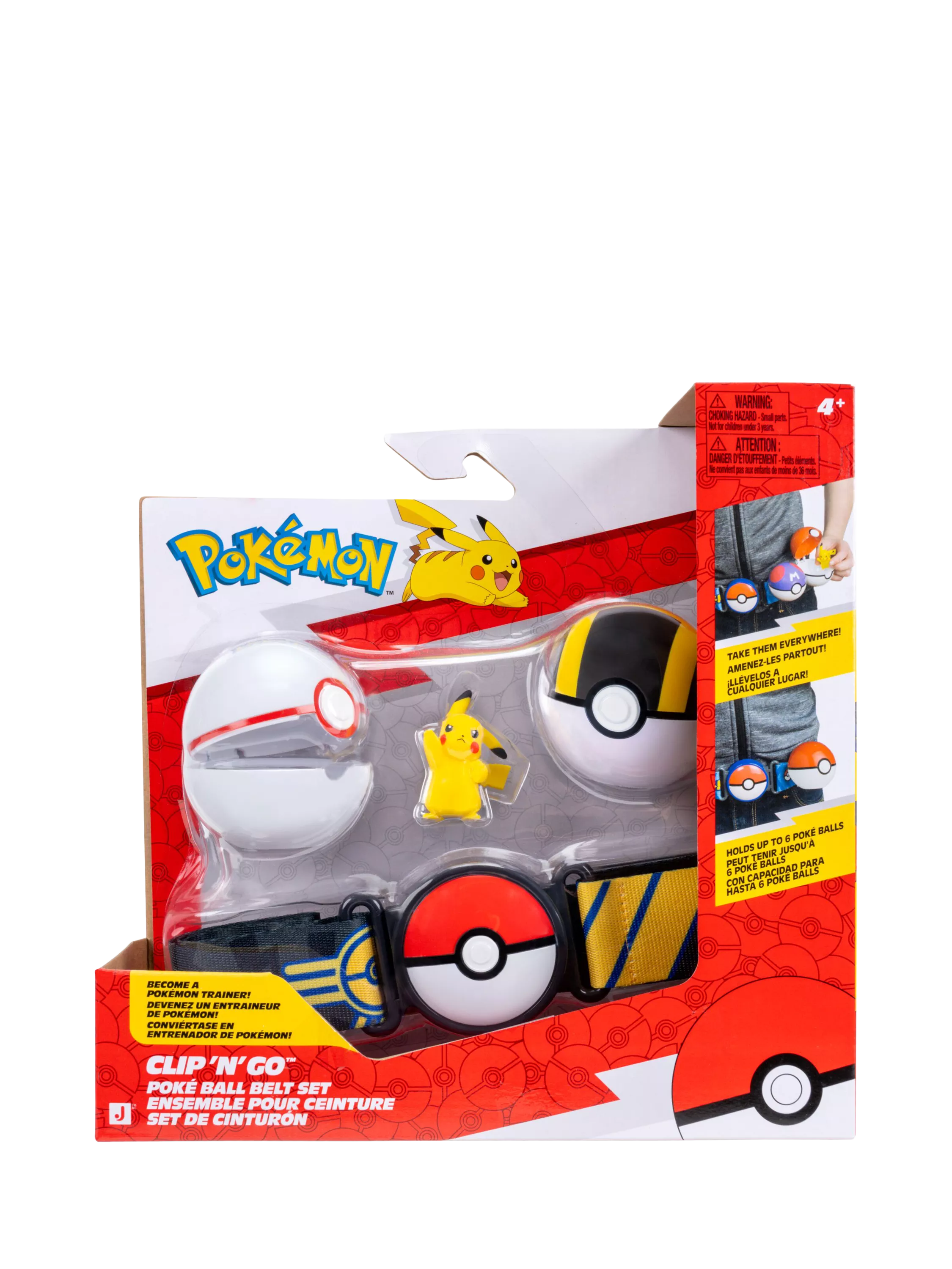 Pokemon Pikachu belt and Poké Ball set, imported from the UK