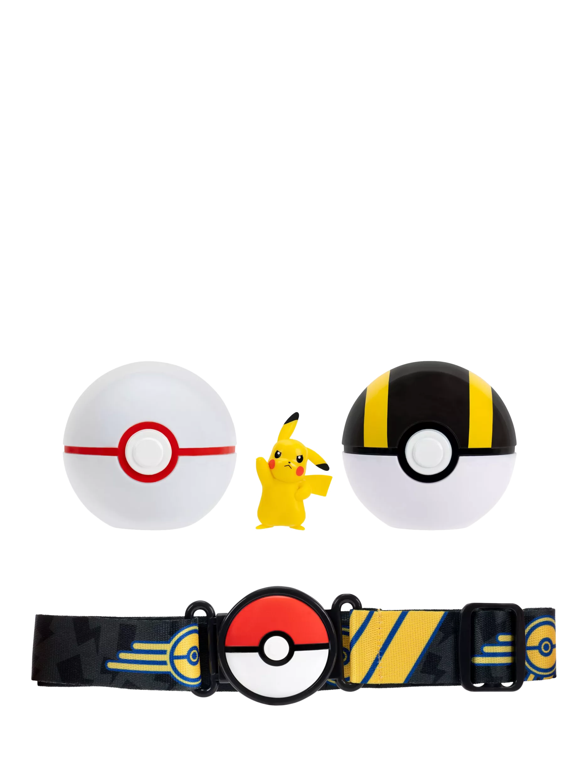 Pokemon Pikachu belt and Poké Ball set, imported from the UK