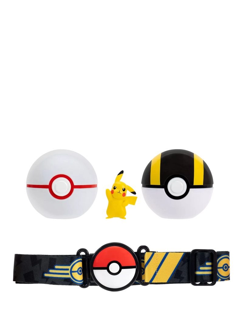 Pokemon Pikachu belt and Poké Ball set, imported from the UK
