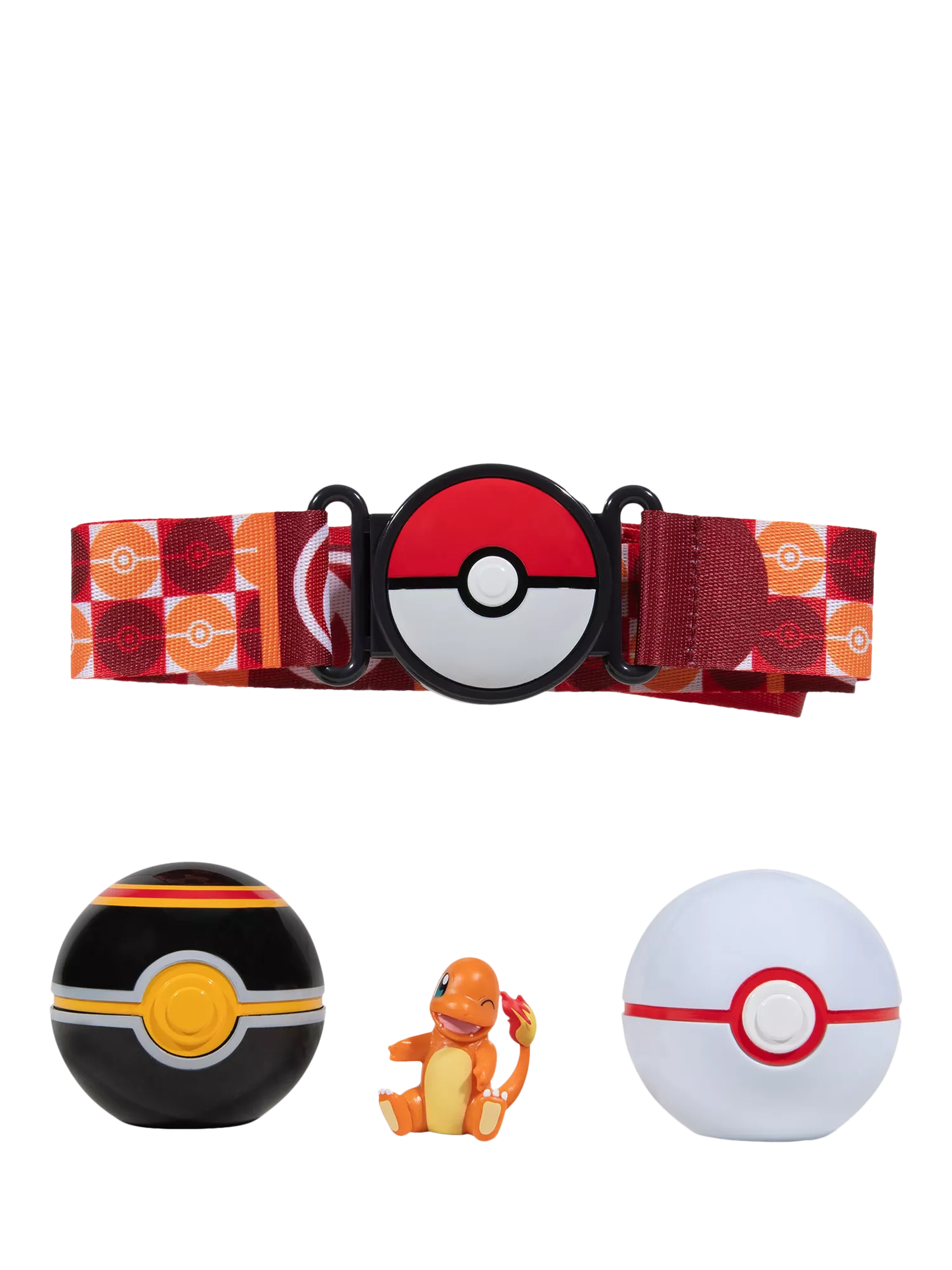 Pokémon Charmander Clip N Go Belt Set with Poké Balls, imported from the UK