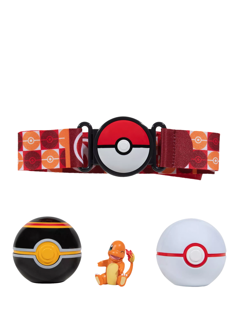 Pokémon Charmander Clip N Go Belt Set with Poké Balls, imported from the UK