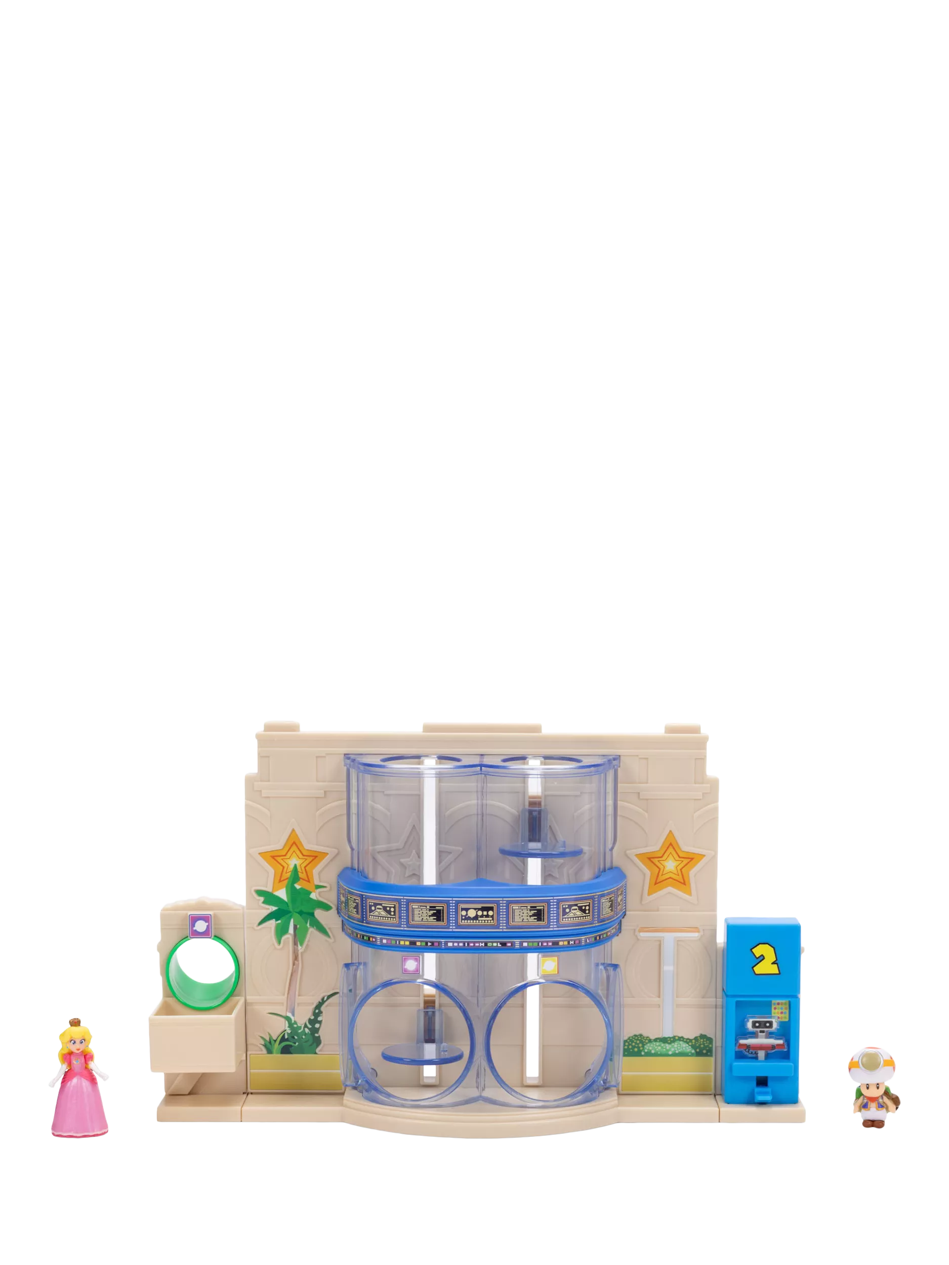 Super Mario diorama set with Princess Peach, Captain Toad figures (British brand)