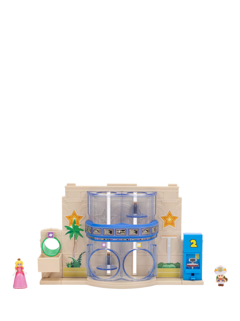 Super Mario diorama set with Princess Peach, Captain Toad figures (British brand)