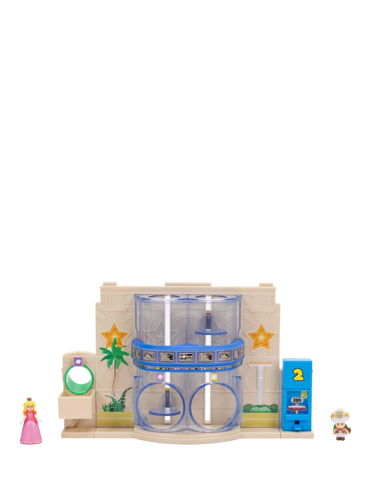 Super Mario diorama set with Princess Peach, Captain Toad figures (British brand)