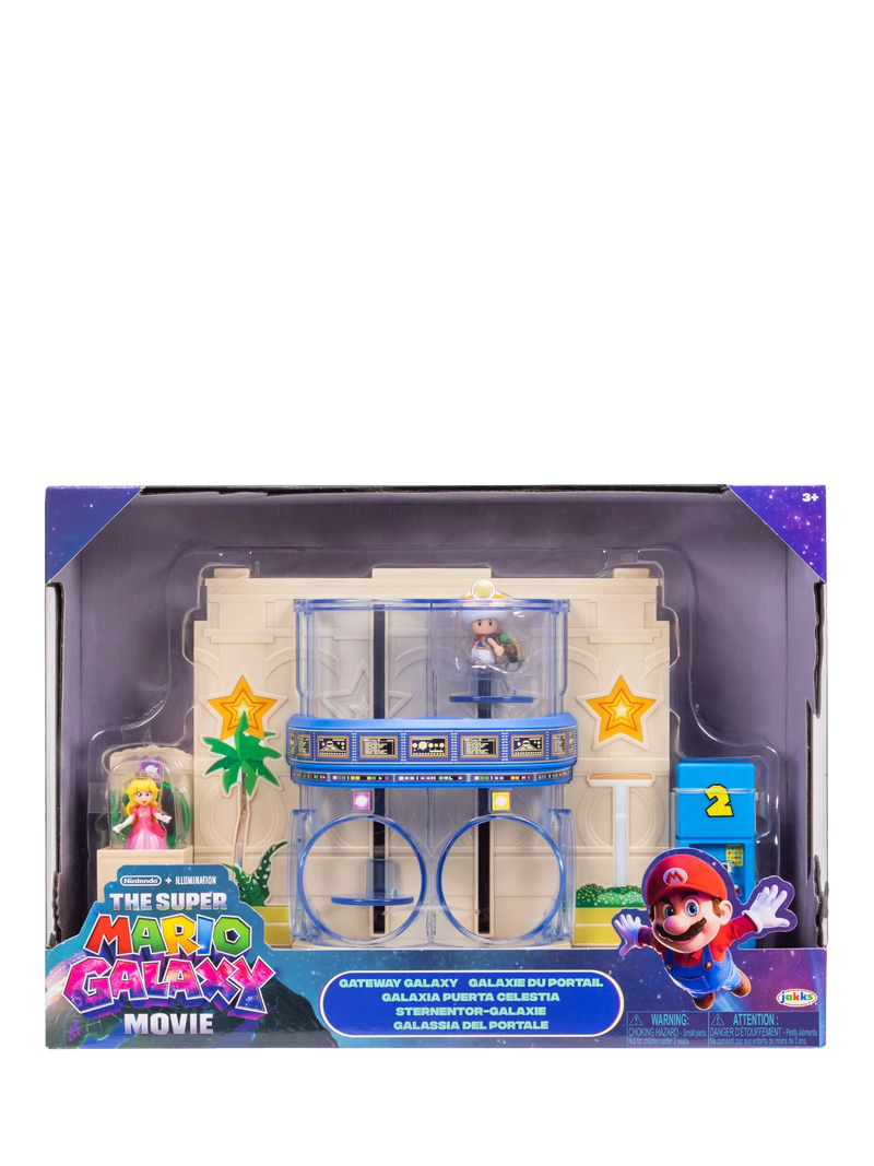 Super Mario diorama set with Princess Peach, Captain Toad figures (British brand)