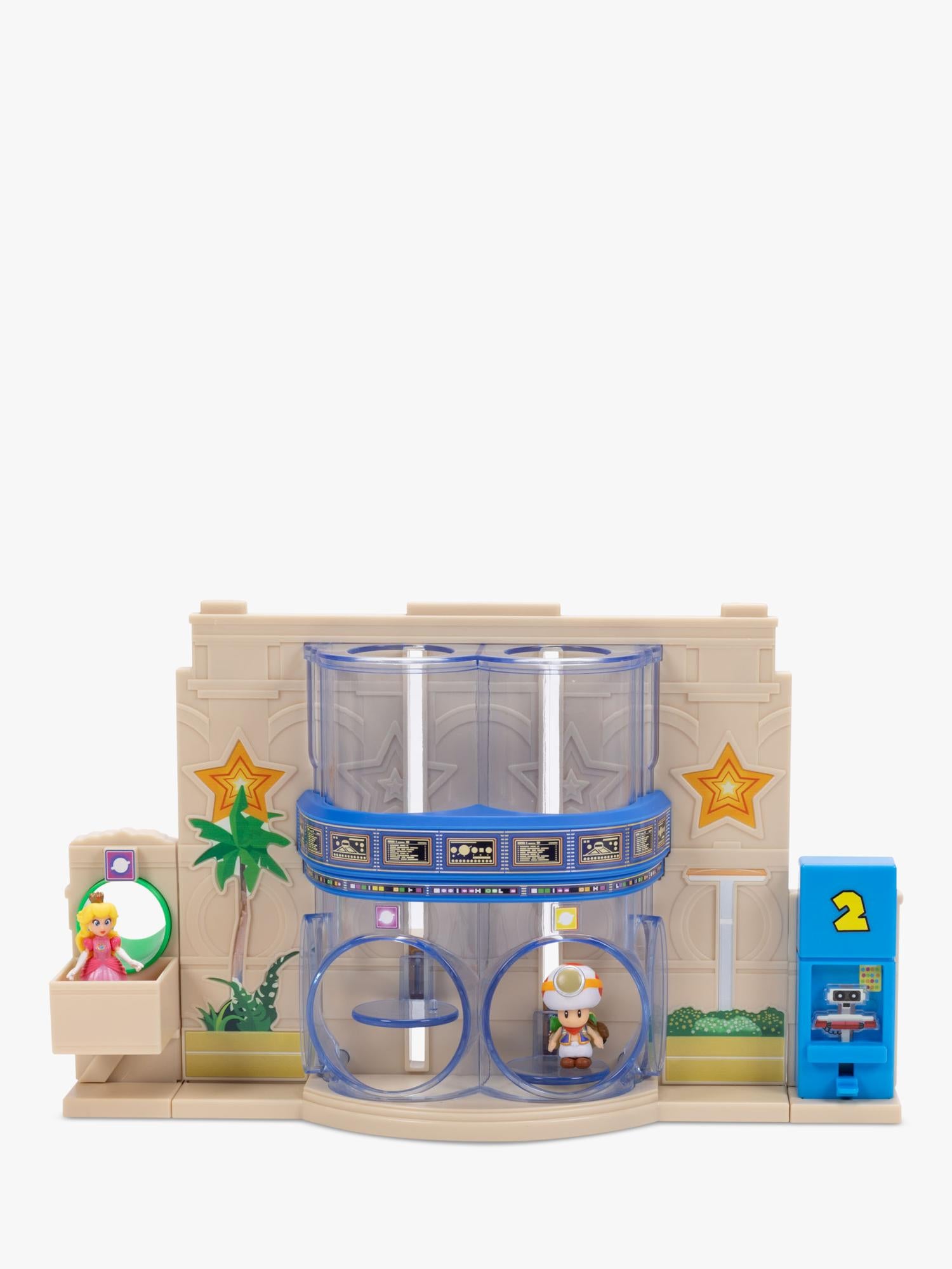 Super Mario diorama set with Princess Peach, Captain Toad figures (British brand)