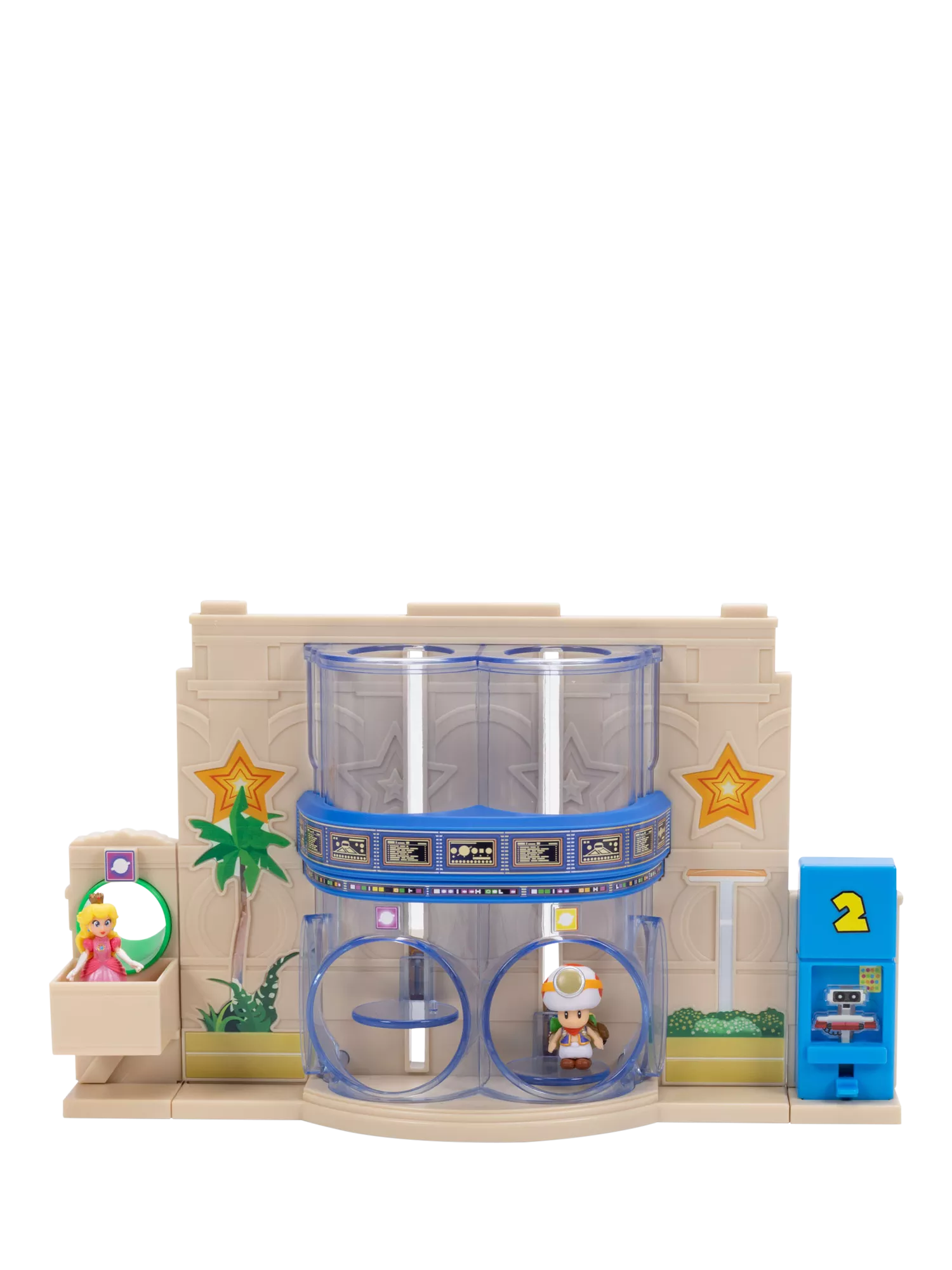 Super Mario diorama set with Princess Peach, Captain Toad figures (British brand)