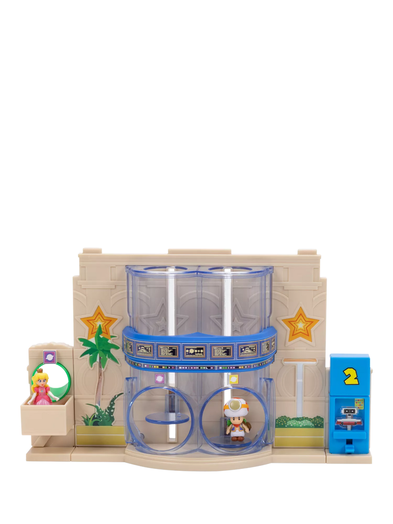 Super Mario diorama set with Princess Peach, Captain Toad figures (British brand)