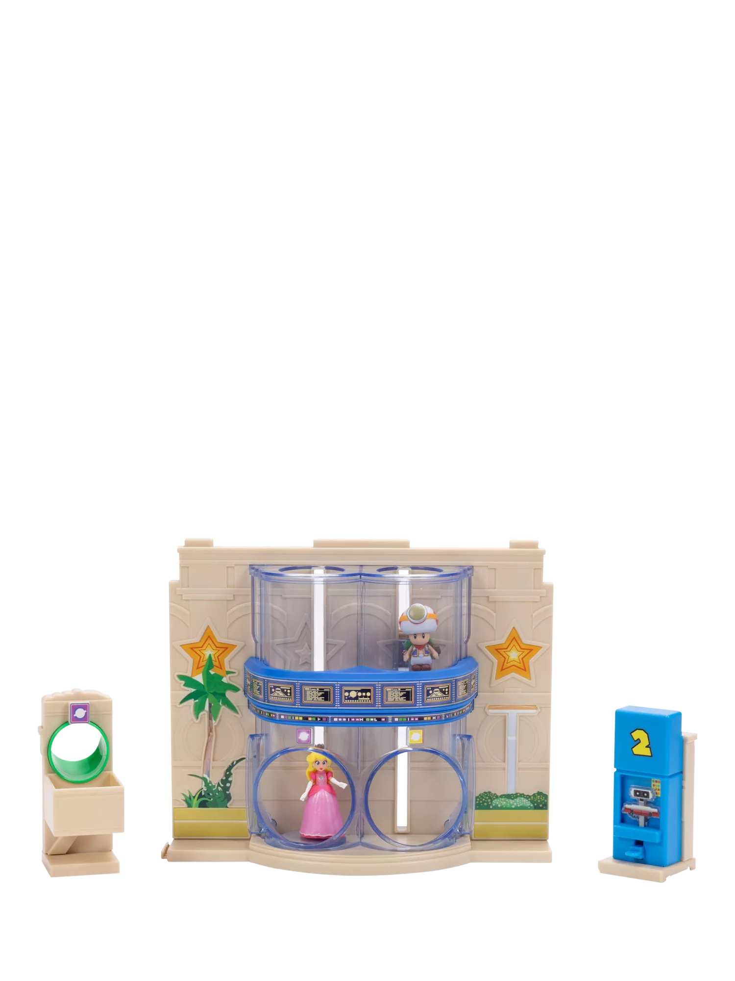 Super Mario diorama set with Princess Peach, Captain Toad figures (British brand)