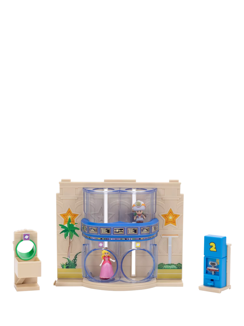 Super Mario diorama set with Princess Peach, Captain Toad figures (British brand)