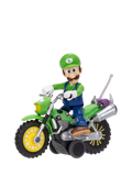 Super Mario Bros. Luigi action figure with motorcycle 2.5 inch (British brand)