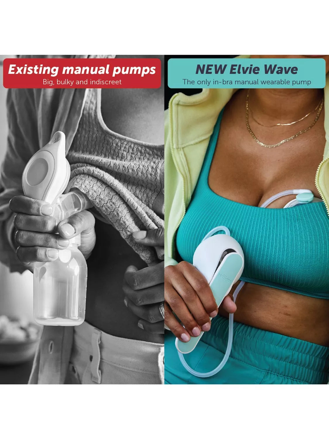 Elvie Wave Double manual breast pump - British product
