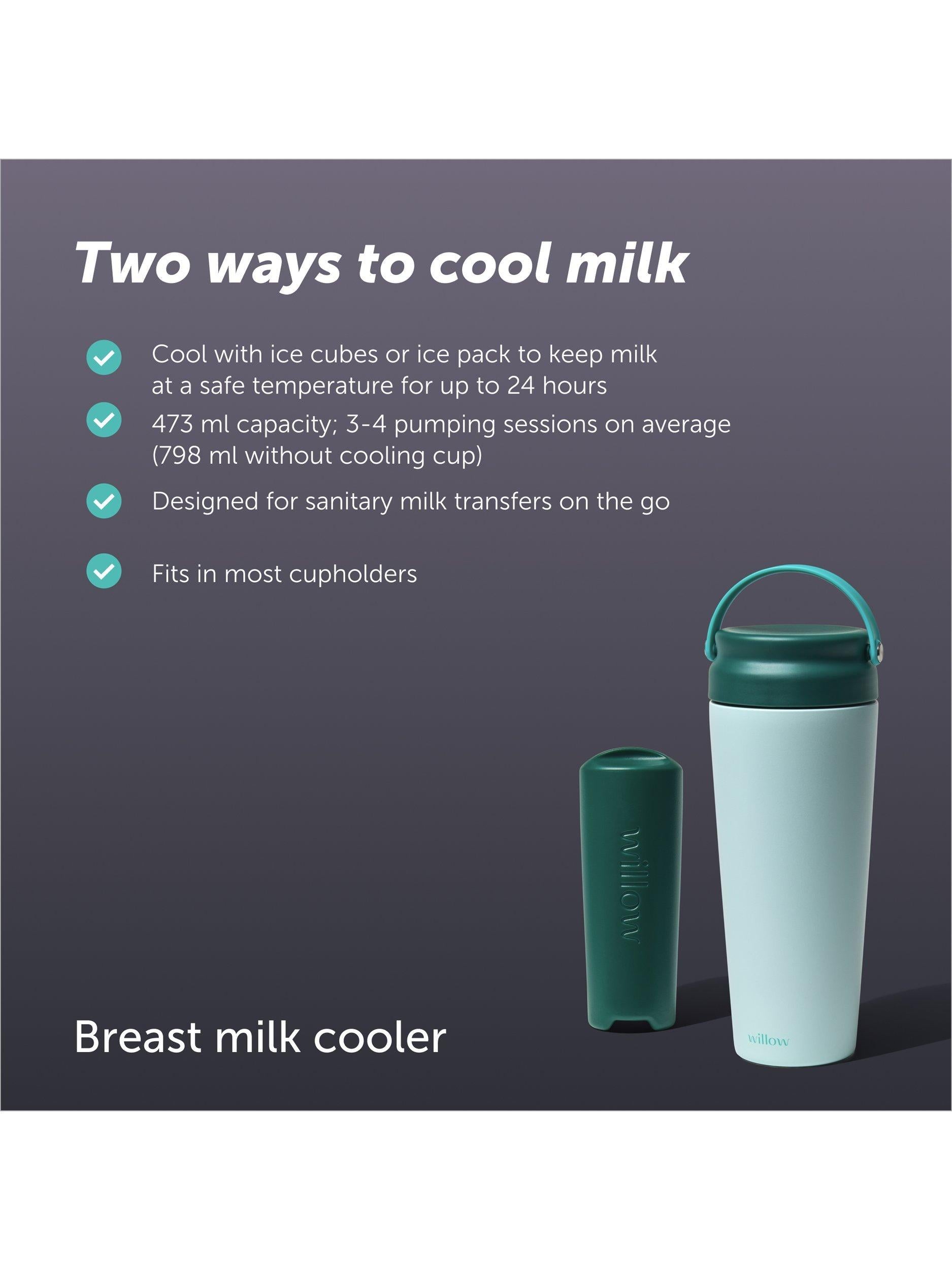 Elvie portable breast milk cooler teal (British brand)