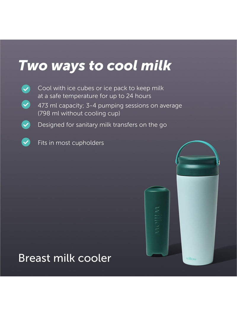 Elvie portable breast milk cooler teal (British brand)