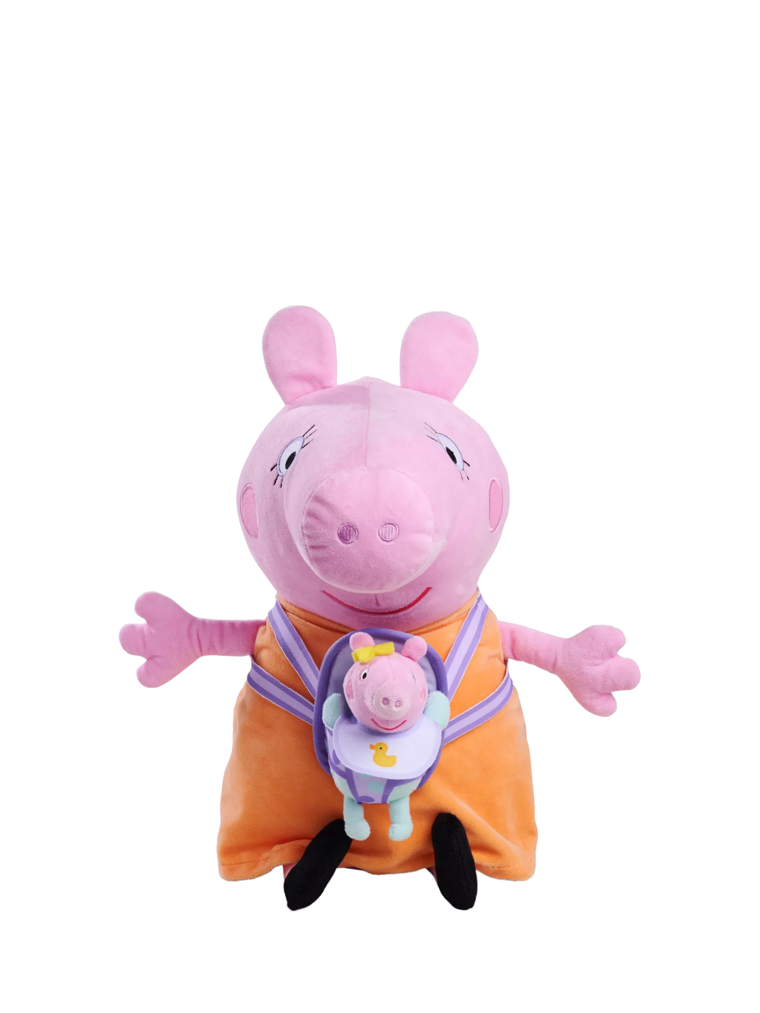 Peppa Pig Mummy Pig and Baby Evie plush toy 33cm (British brand)