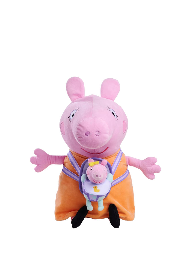Peppa Pig Mummy Pig and Baby Evie plush toy 33cm (British brand)