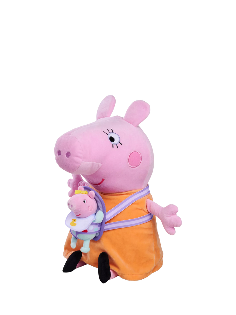 Peppa Pig Mummy Pig and Baby Evie plush toy 33cm (British brand)