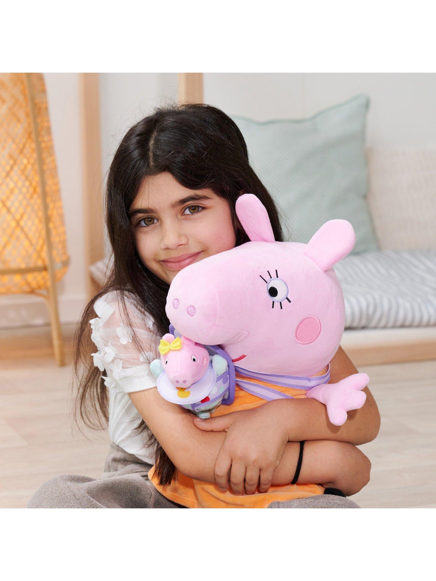 Peppa Pig Mummy Pig and Baby Evie plush toy 33cm (British brand)