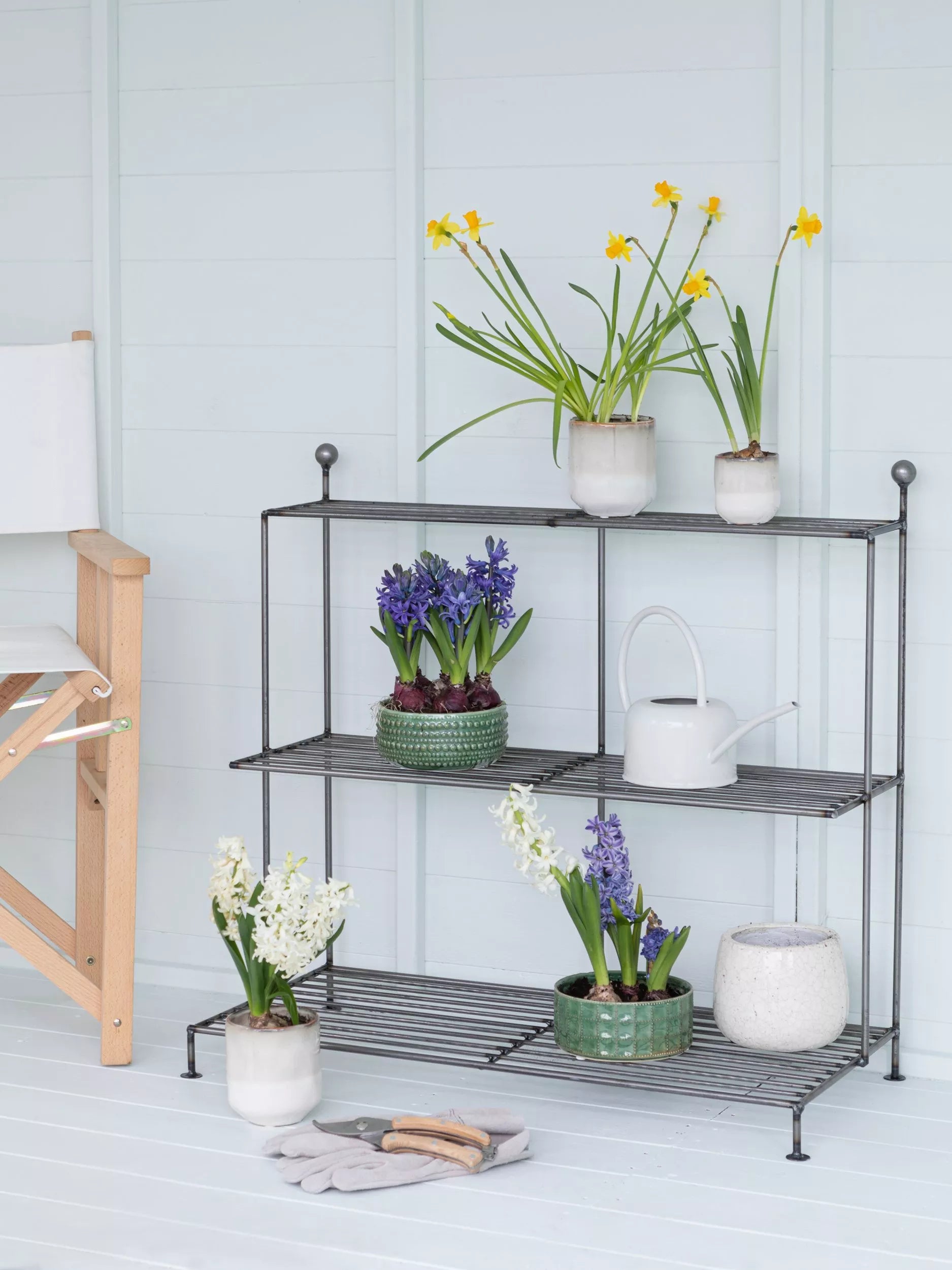 Garden Trading Barrington 3-tier steel plant stand 77cm, UK version