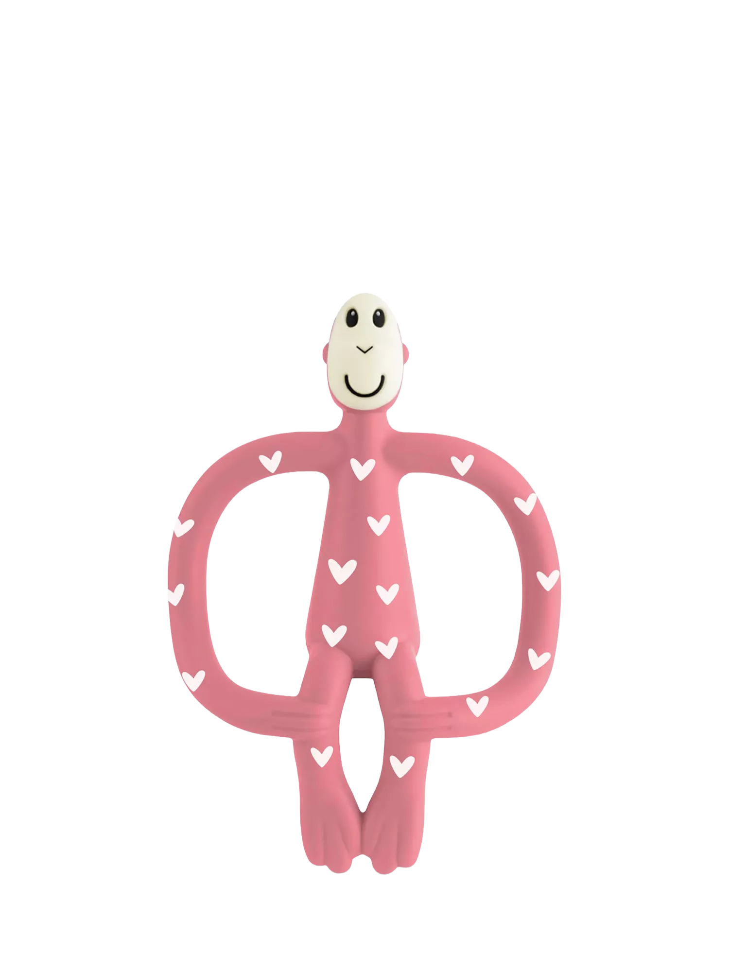 Matchstick Monkey Original Teething Toy, Love Hearts Pink