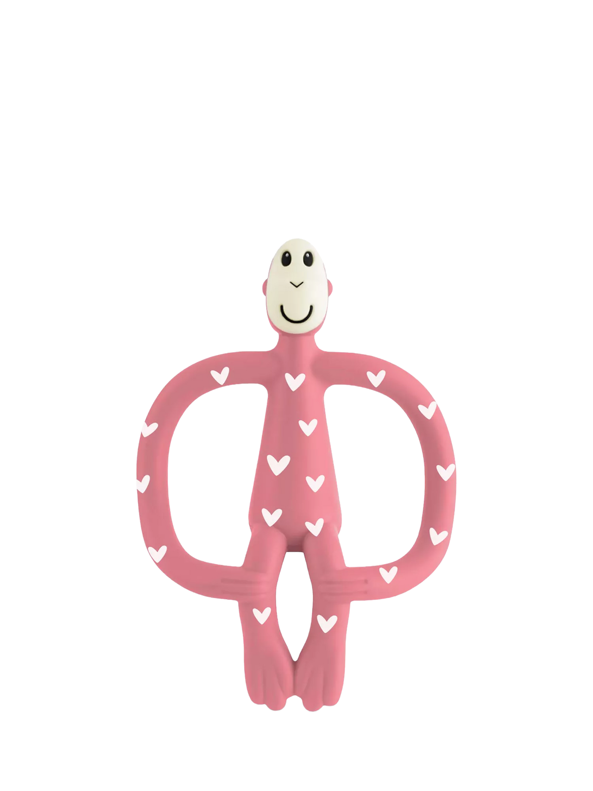 Matchstick Monkey Original Teething Toy, Love Hearts Pink